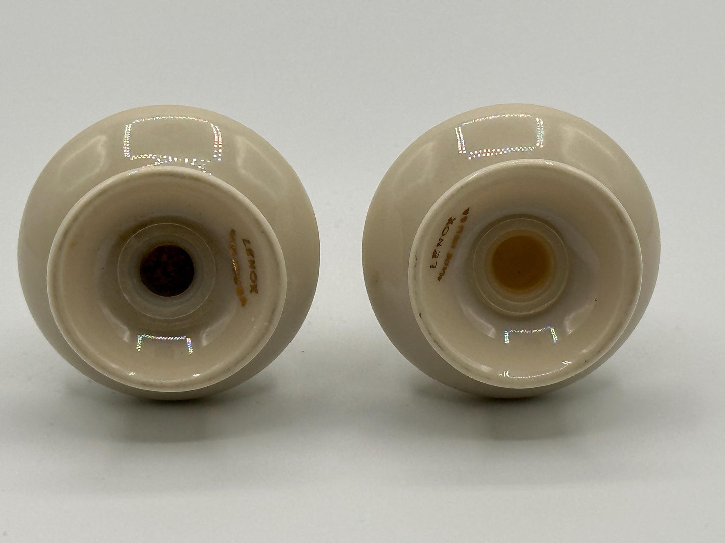 Vintage Lenox Ivory Chess Piece Salt and Pepper Shakers - Mid-Century Modern Kitchenware