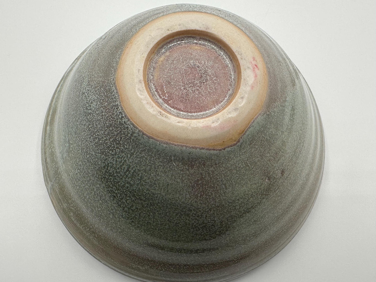Handcrafted Green & Pink Ceramic Bowl - Unique Decorative Pottery for Home Decor