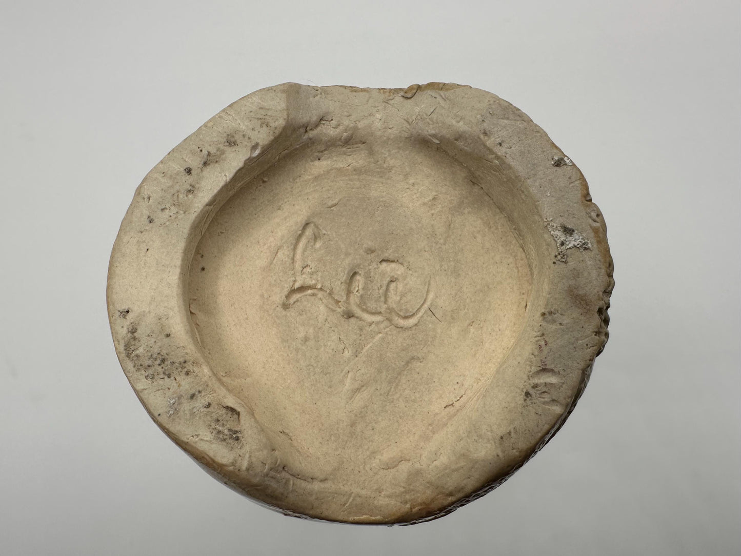 Artisanal Textured Beige & Rose Pink Abstract Studio Pottery Vase - Signed Handmade Ceramic Piece