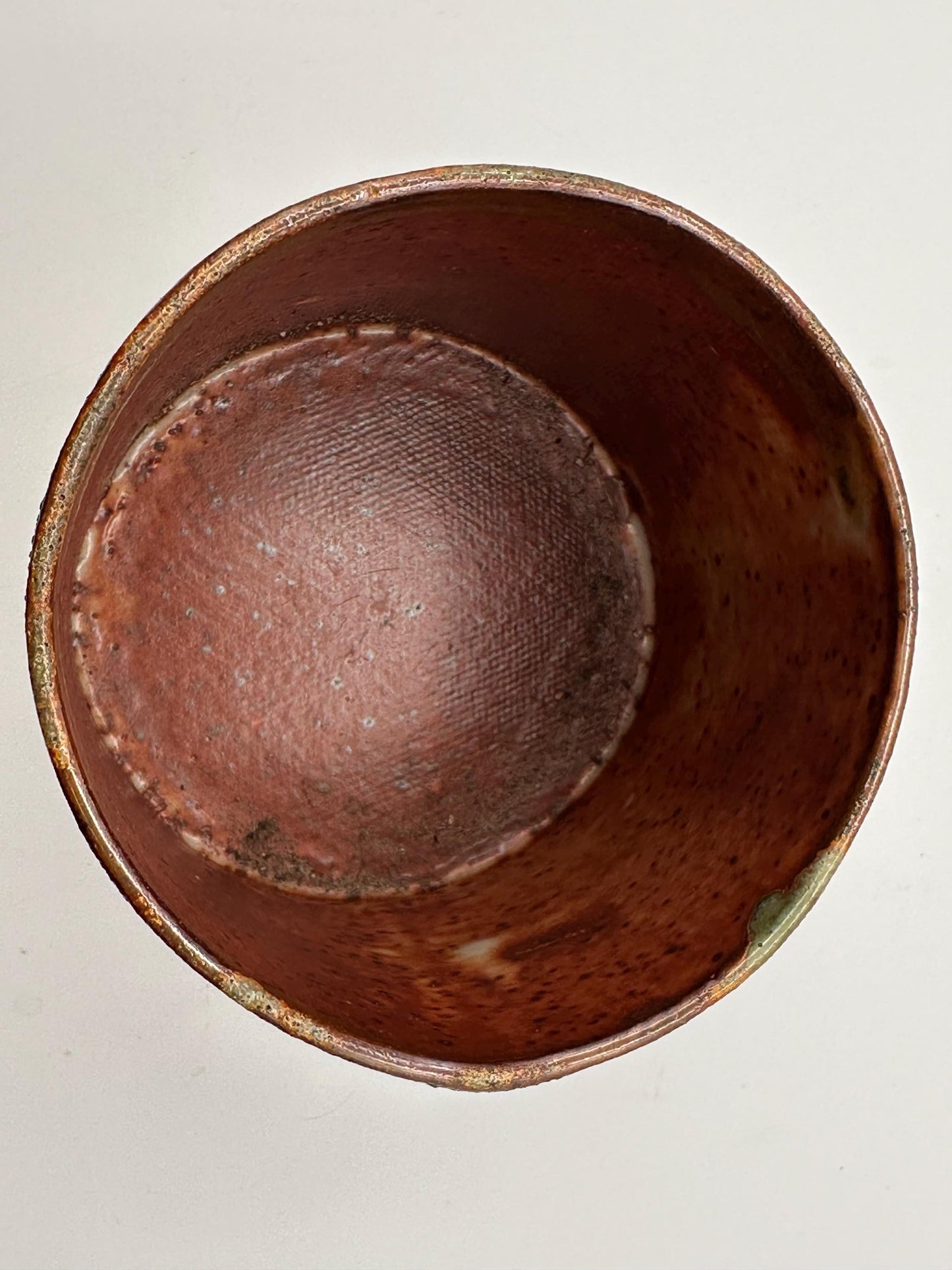 Handcrafted Studio Pottery Vessel - Layered Glaze Rich Rust Moss Green Sandy Tones Ceramic Art