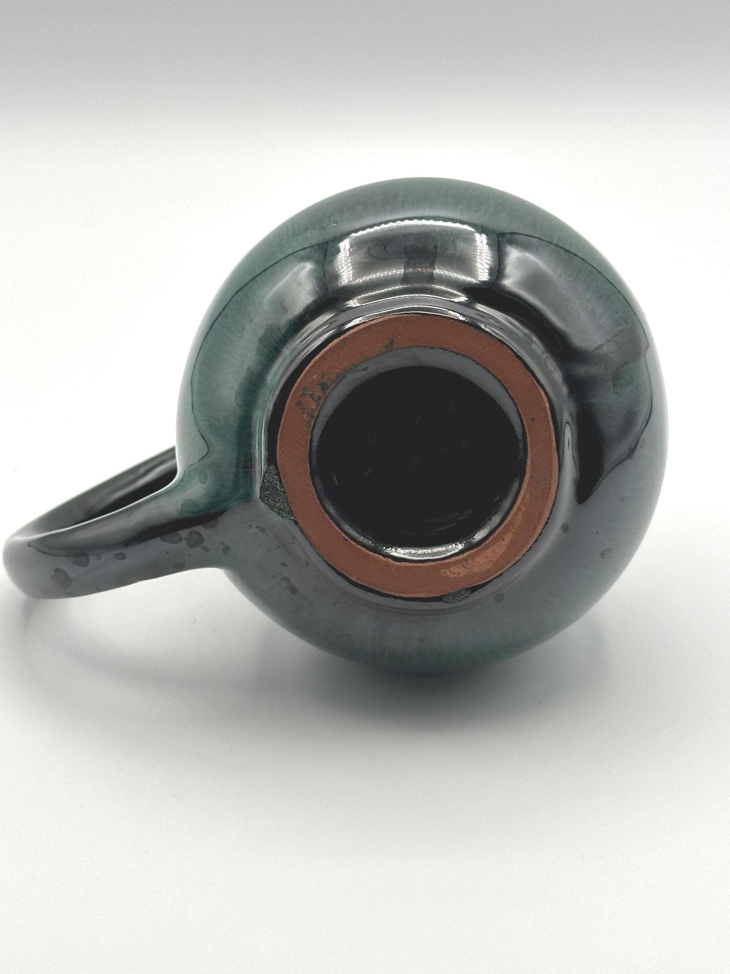 Vintage Blue Mountain Pottery Pitcher Ewer - Canadian Drip Glaze Teal Black Decorative Jug BMP Collectible Art