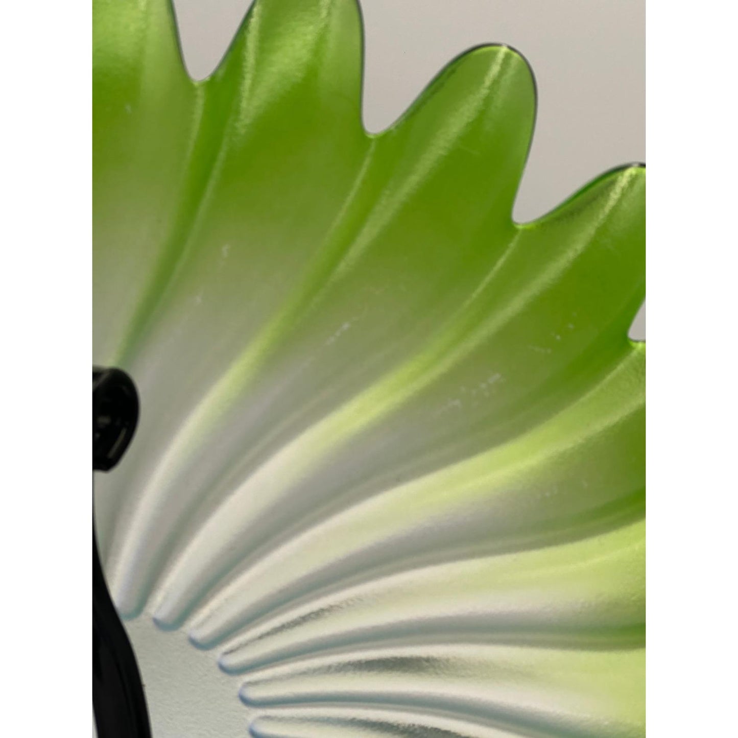 Vintage Walther Scalloped Glass Platter Blue Green Purple Large Serving Tray Mid Century Modern