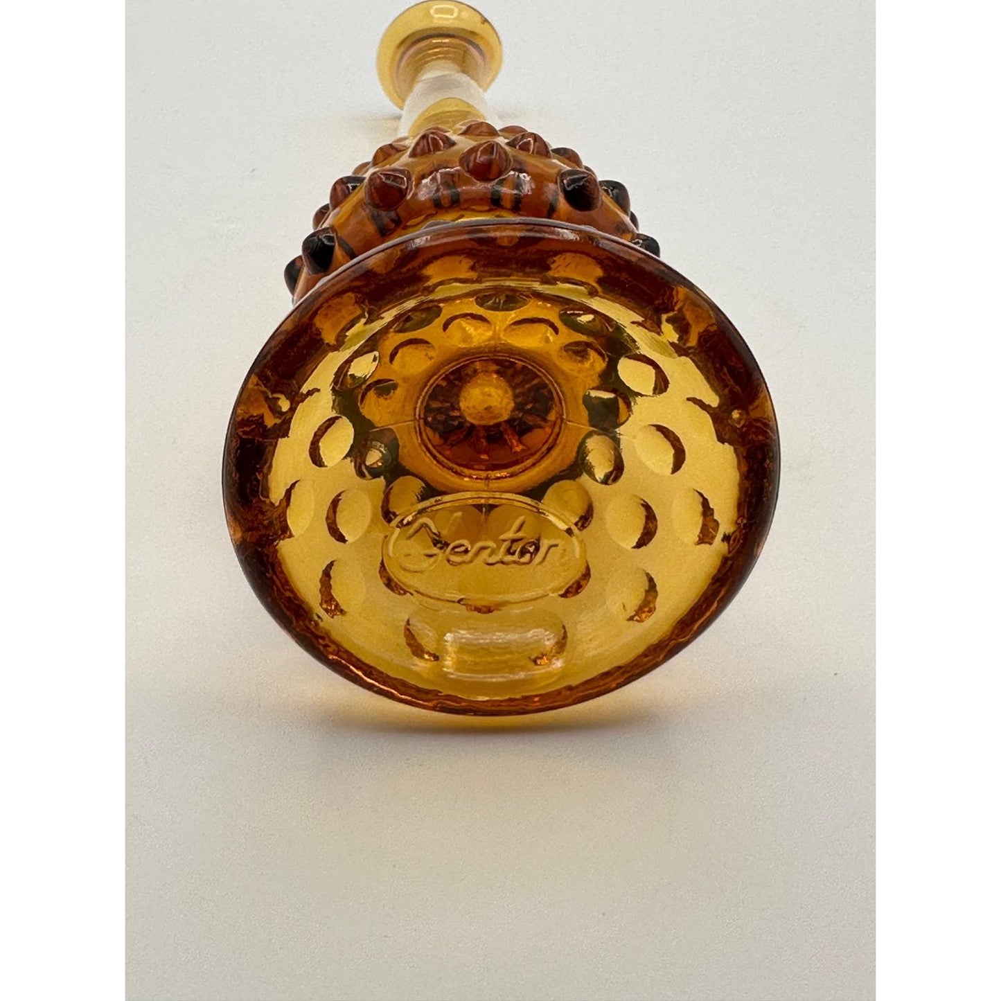Vintage Fenton Amber Hobnail Bud Vase - Mid Century Glass Collectible Home Decor