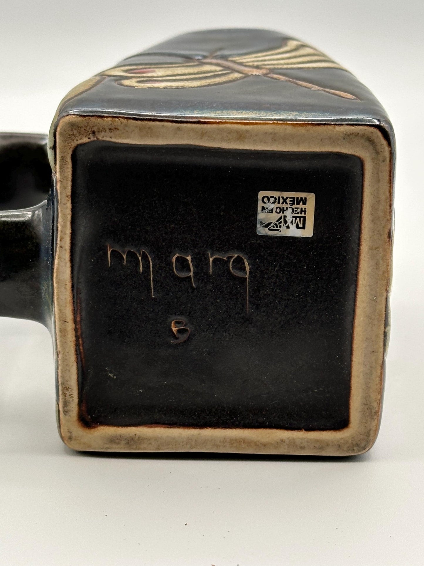 Handmade Mexican Pottery Coffee Mug by Mara Dragonfly Design - Artisan Ceramic Studio Stoneware Cup