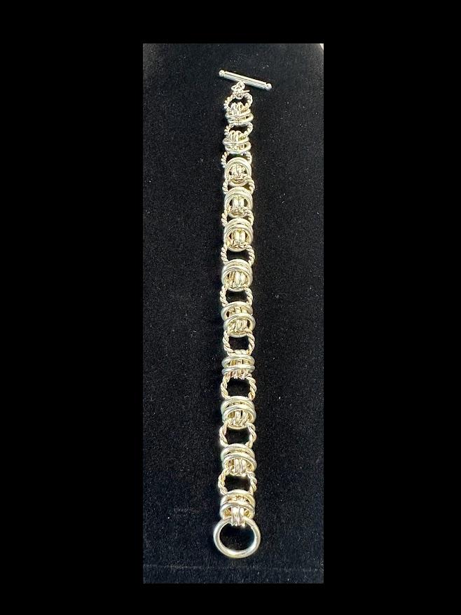 Bold Sterling Silver Chunky Chain Bracelet: Handcrafted Statement Link Jewelry for Men and Women