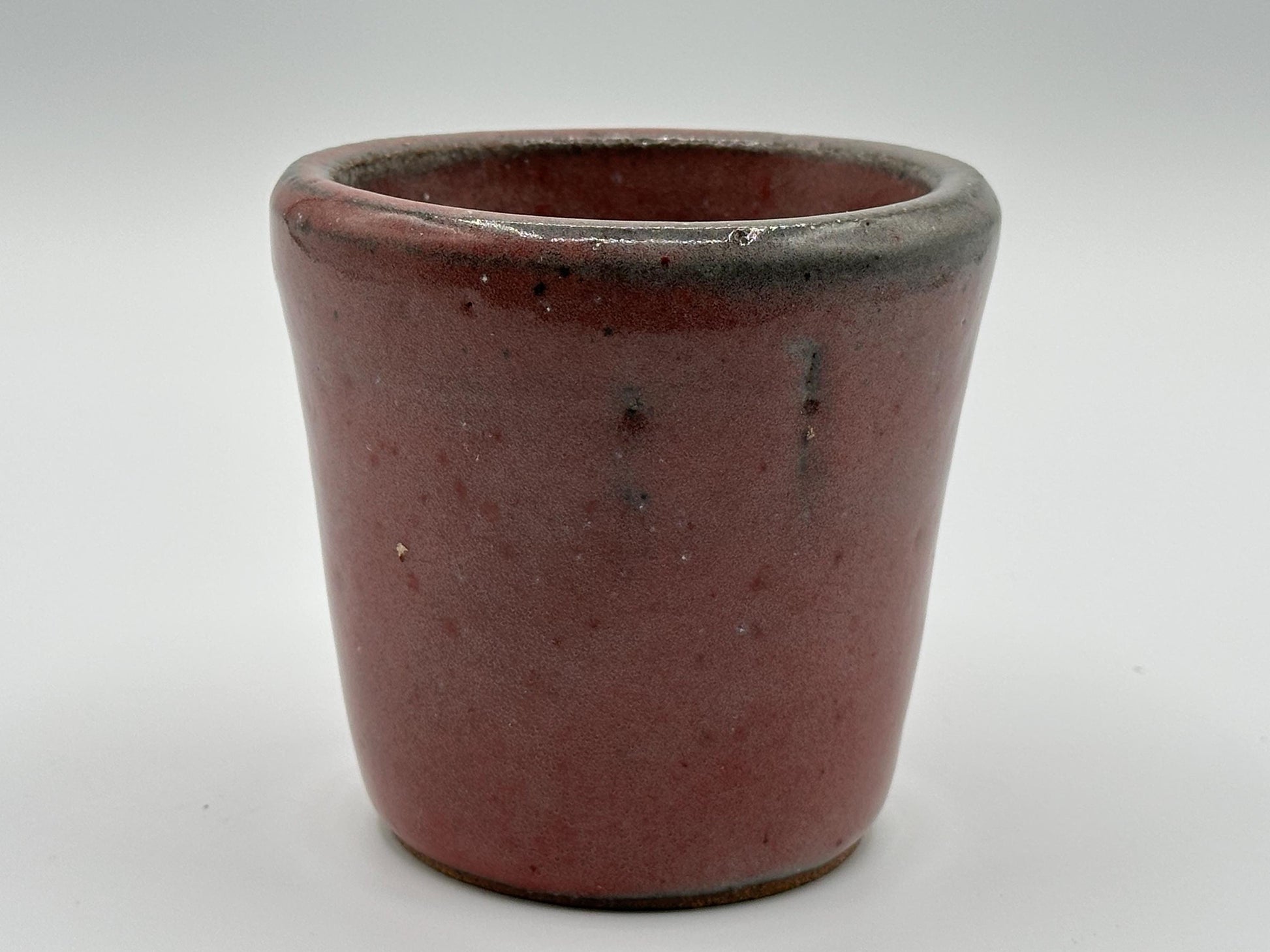 Vintage Pink Ceramic Cup: Handmade Rustic Pottery Tumbler, Minimalist Stoneware Vessel for Boho Farmhouse Décor