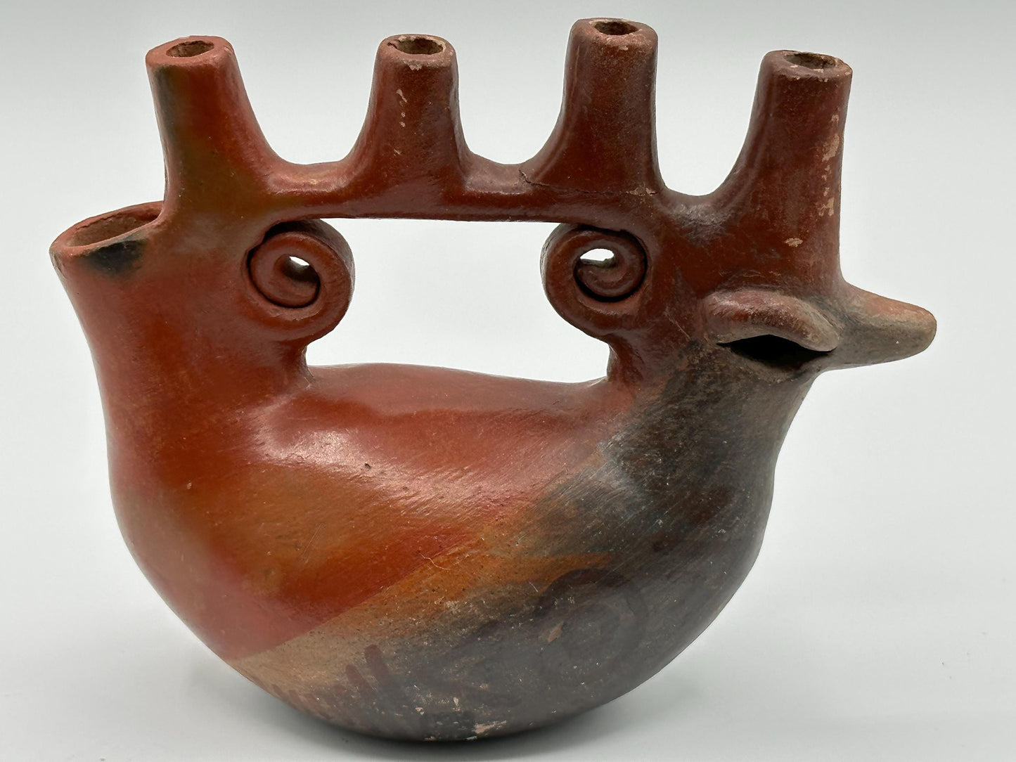 Vintage Southwestern Deer Pottery Vessel: Rustic Folk Art Sculpture, Handcrafted Ceramic Collectible