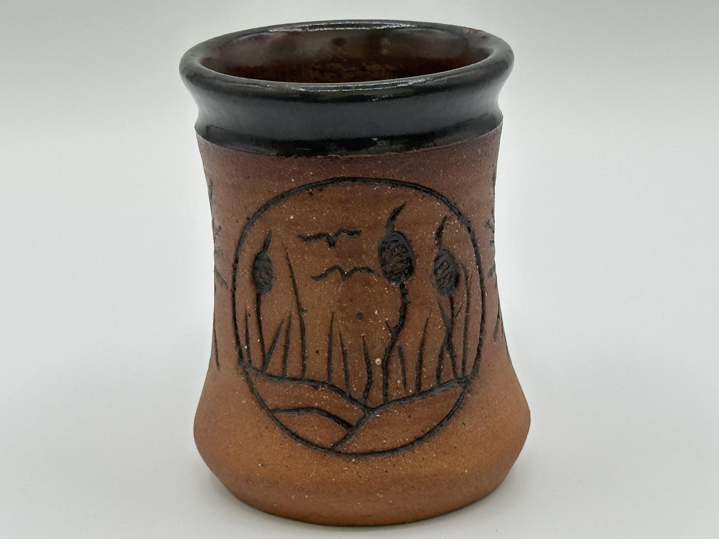 Rustic Ceramic Mug: Handmade Pottery Coffee Cup with Sun & Moon Design - Boho Artisan Drinkware