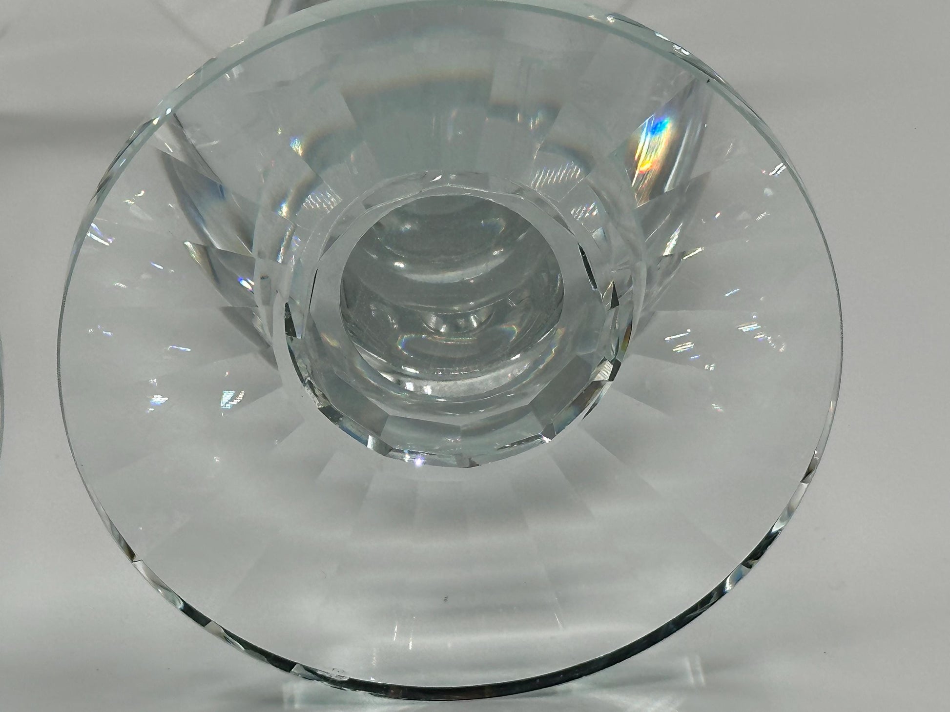 Elegant Crystal Glass Candlestick Holders: Stacked Orb Stem for Taper Candles, Vintage-Inspired Décor