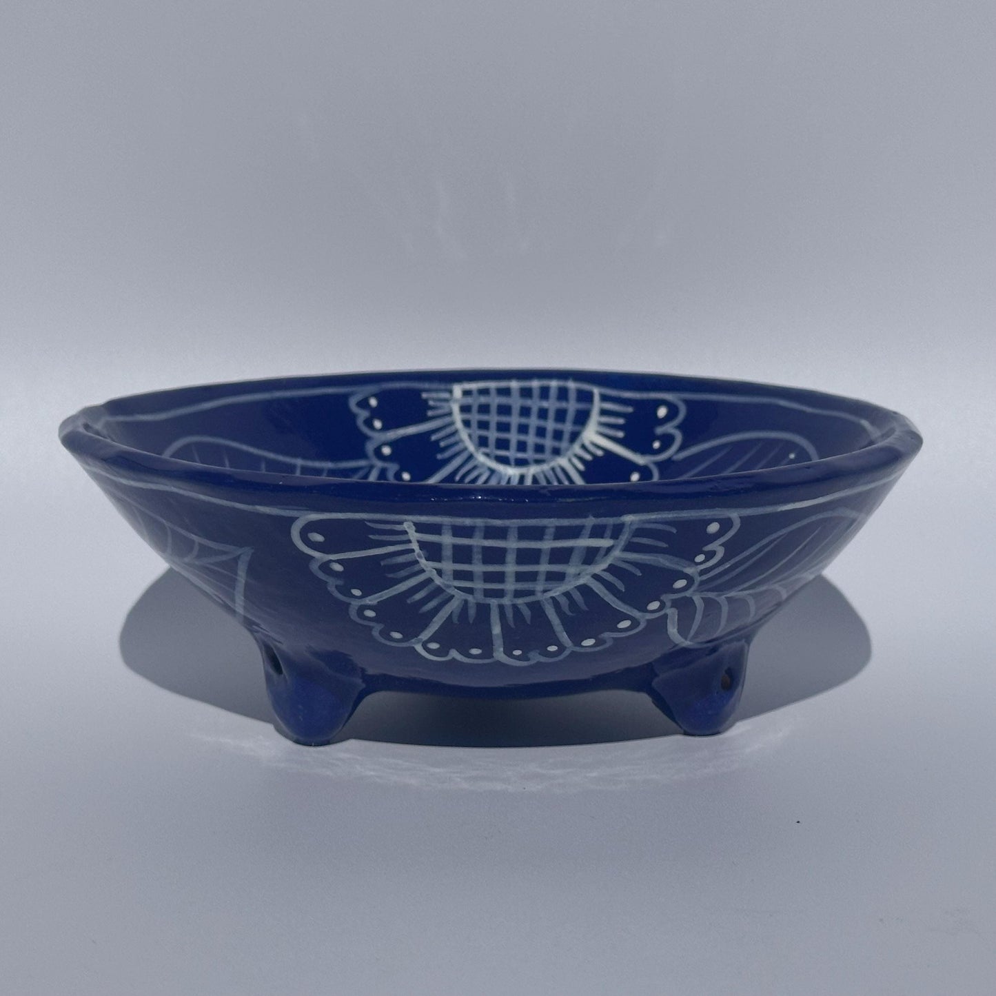 Hand-Painted Mexican Talavera Floral Ceramic Bowl - Colorful Pottery Dish for Home Decor and Serving