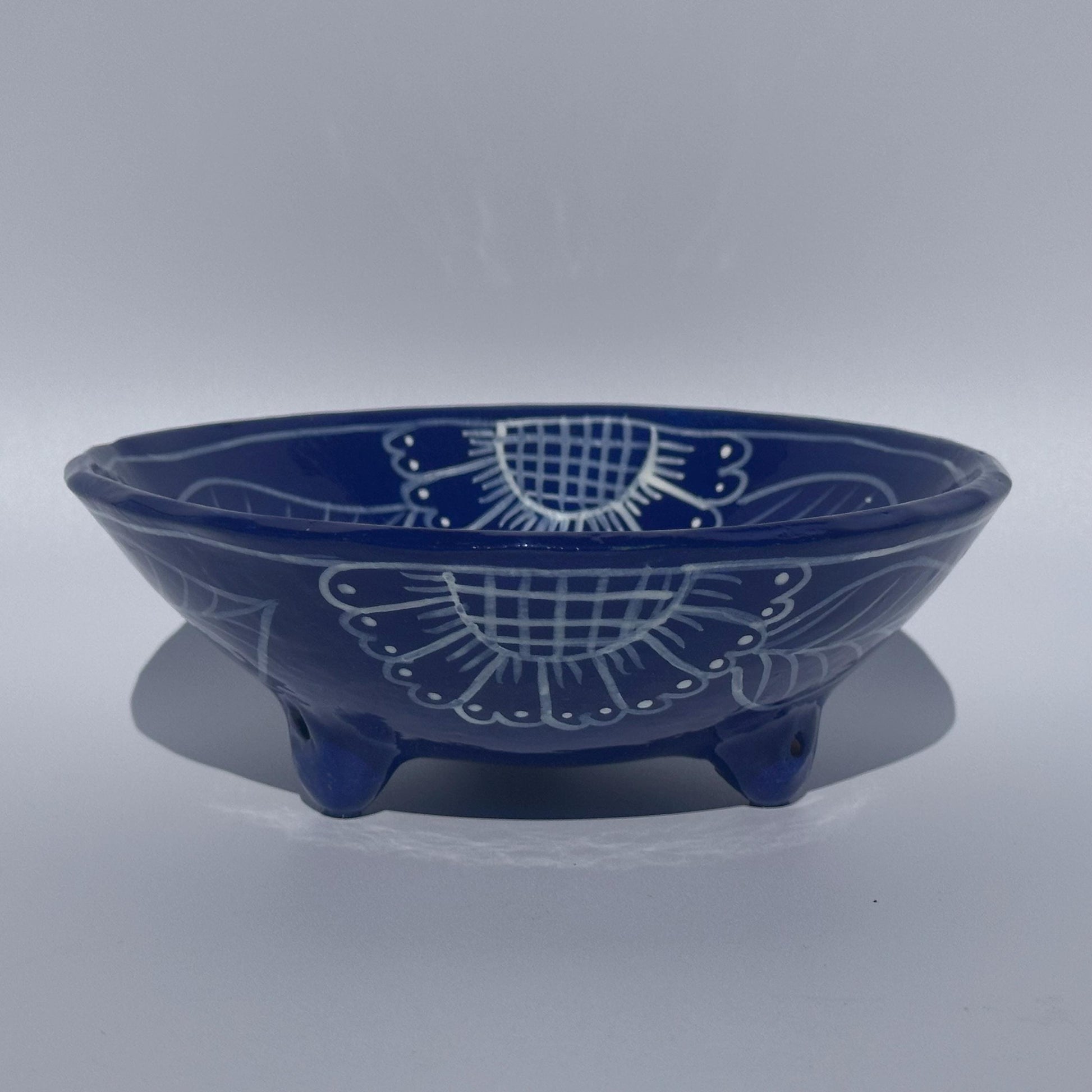 Hand-Painted Mexican Talavera Floral Ceramic Bowl - Colorful Pottery Dish for Home Decor and Serving