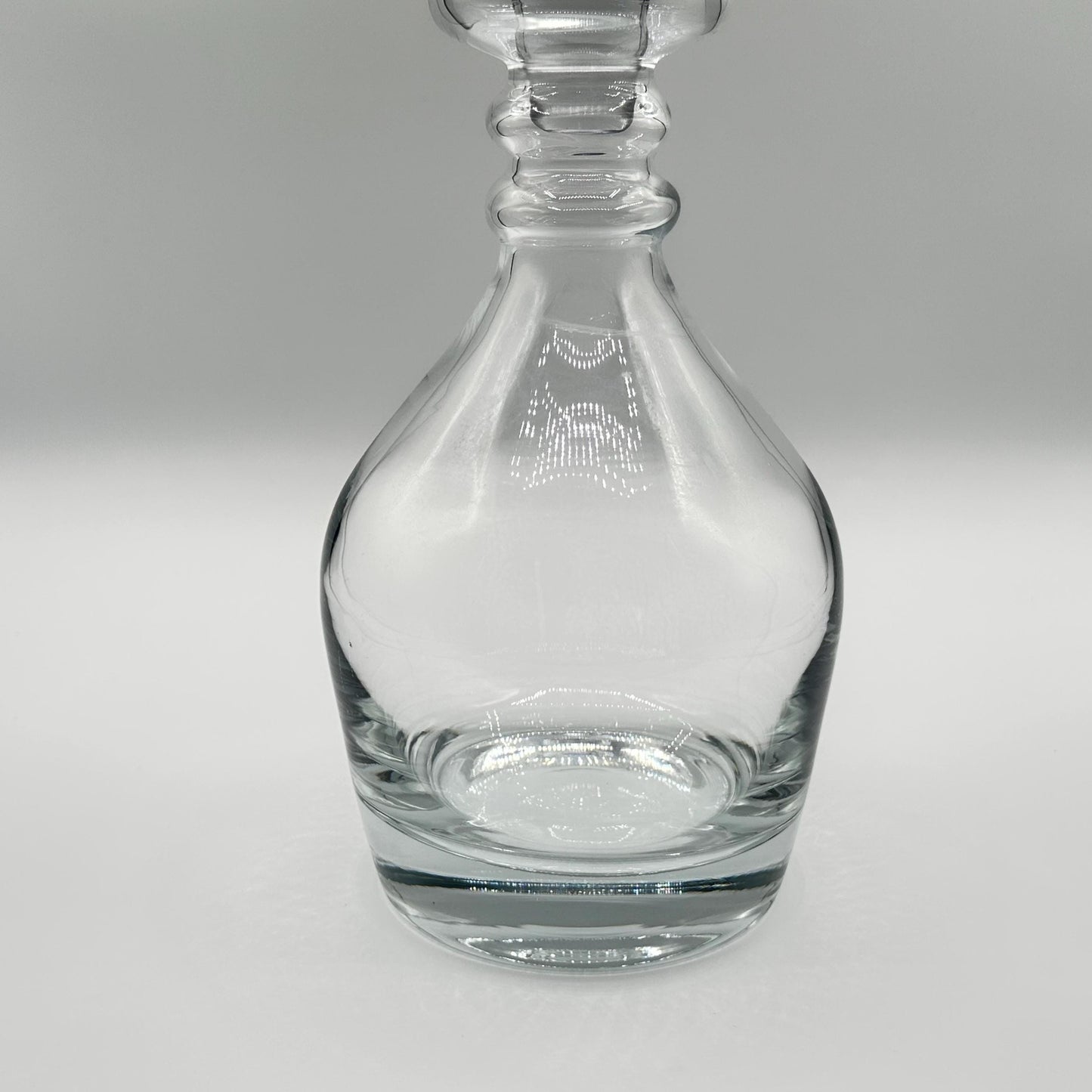 Mid-Century Modern Purple Stopper Glass Decanter - Vintage Barware for Whiskey, Wine & Cocktails