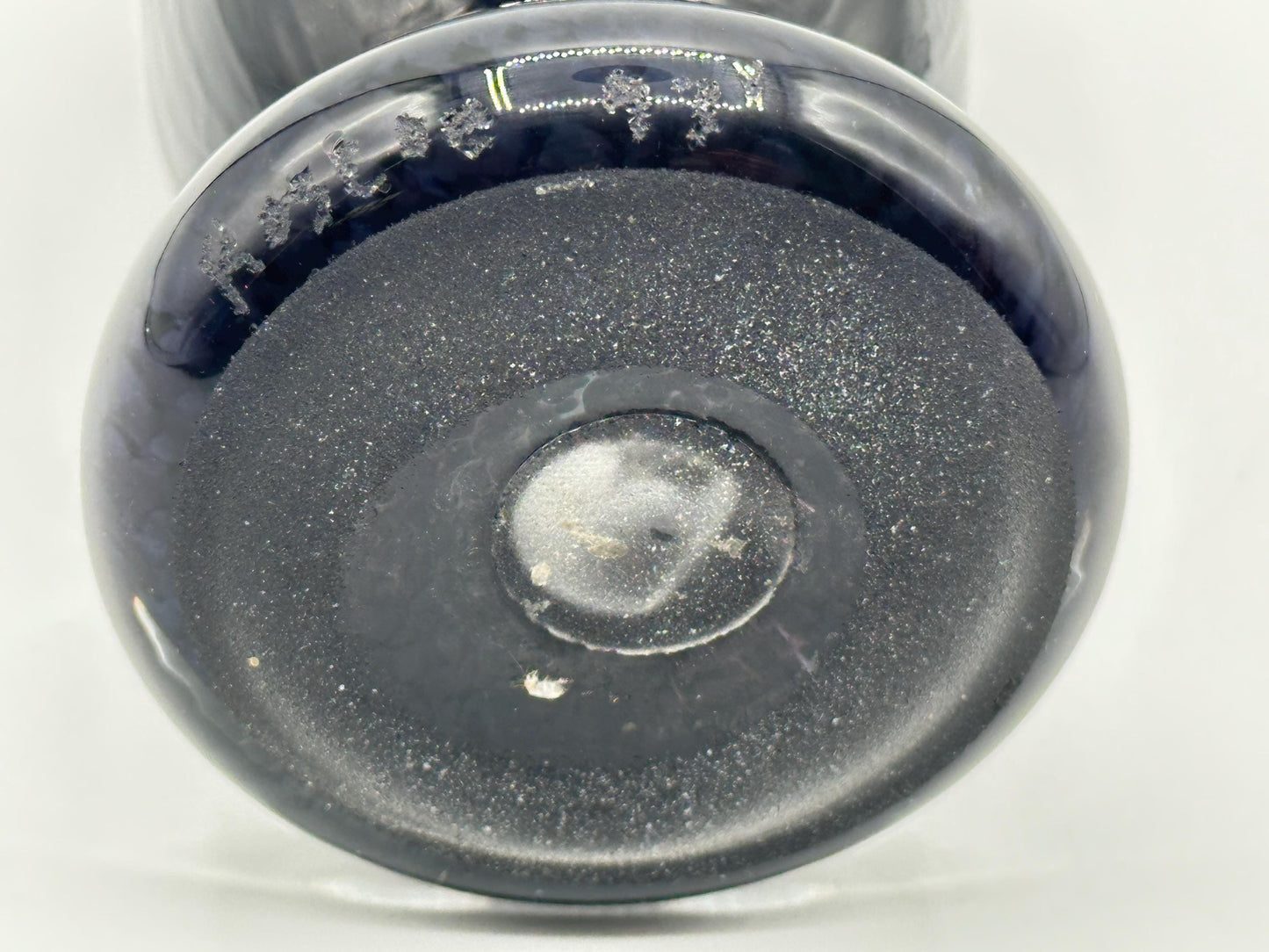 Roscoe Handcrafted Dark Purple Art Glass Vase, Signed and Dated Collectible Home Decor