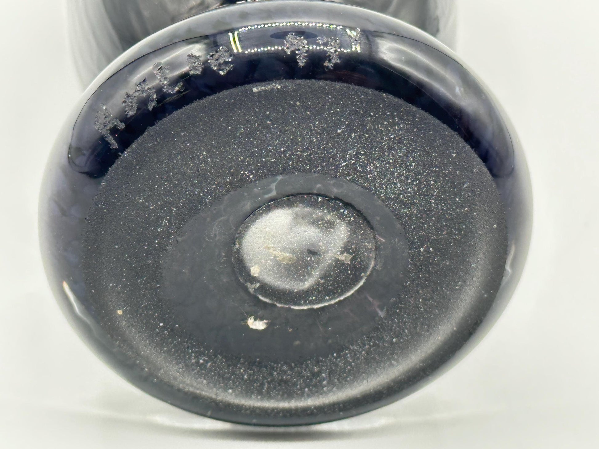 Roscoe Handcrafted Dark Purple Art Glass Vase, Signed and Dated Collectible Home Decor