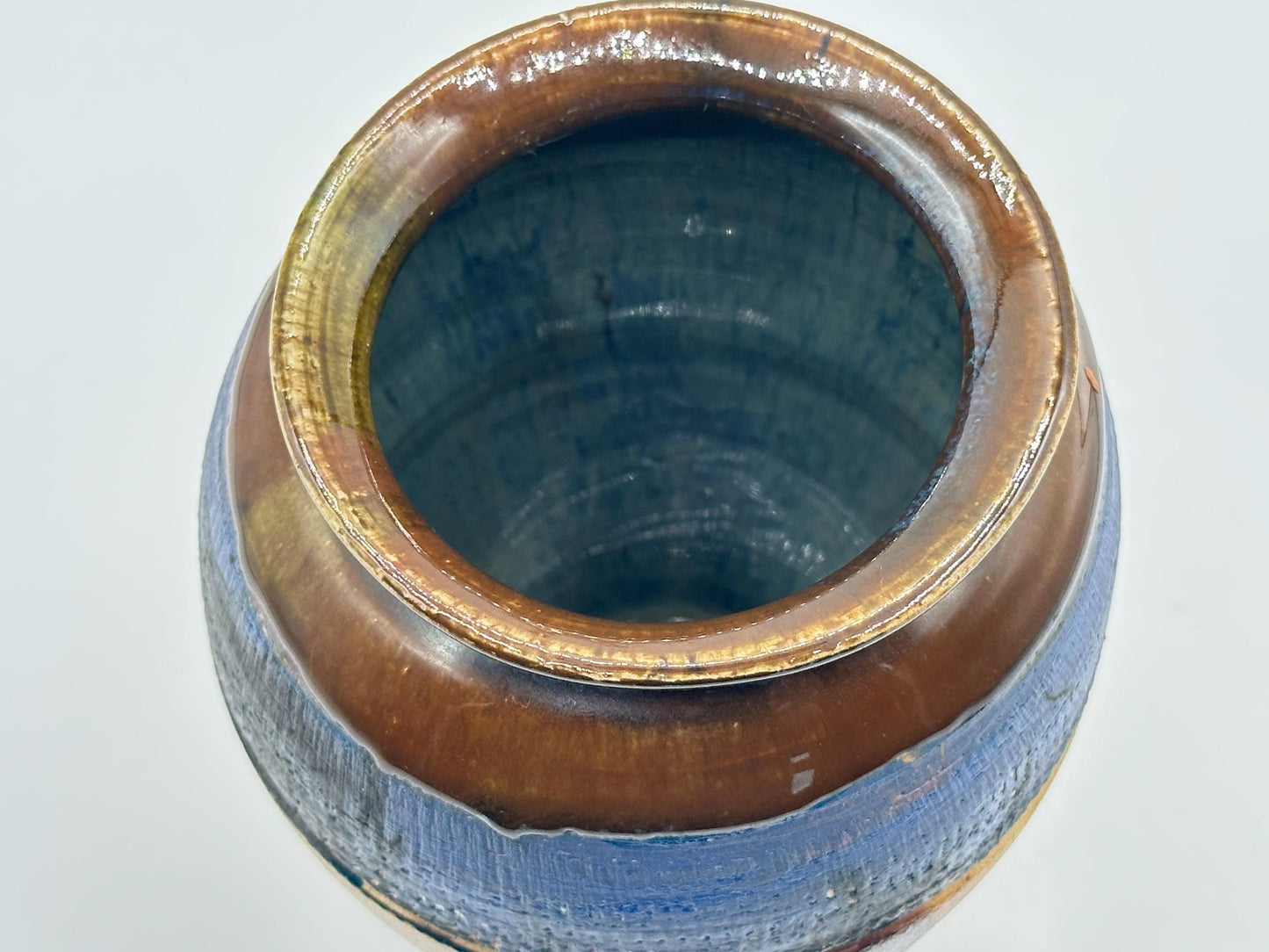 Handcrafted Cobalt Blue Ceramic Vase - Artist Signed Modern Pottery Decor Piece