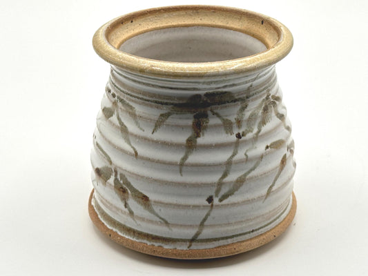 Handcrafted Ceramic Storage Jar: Artist-Signed Pottery Jar for Kitchen Organization