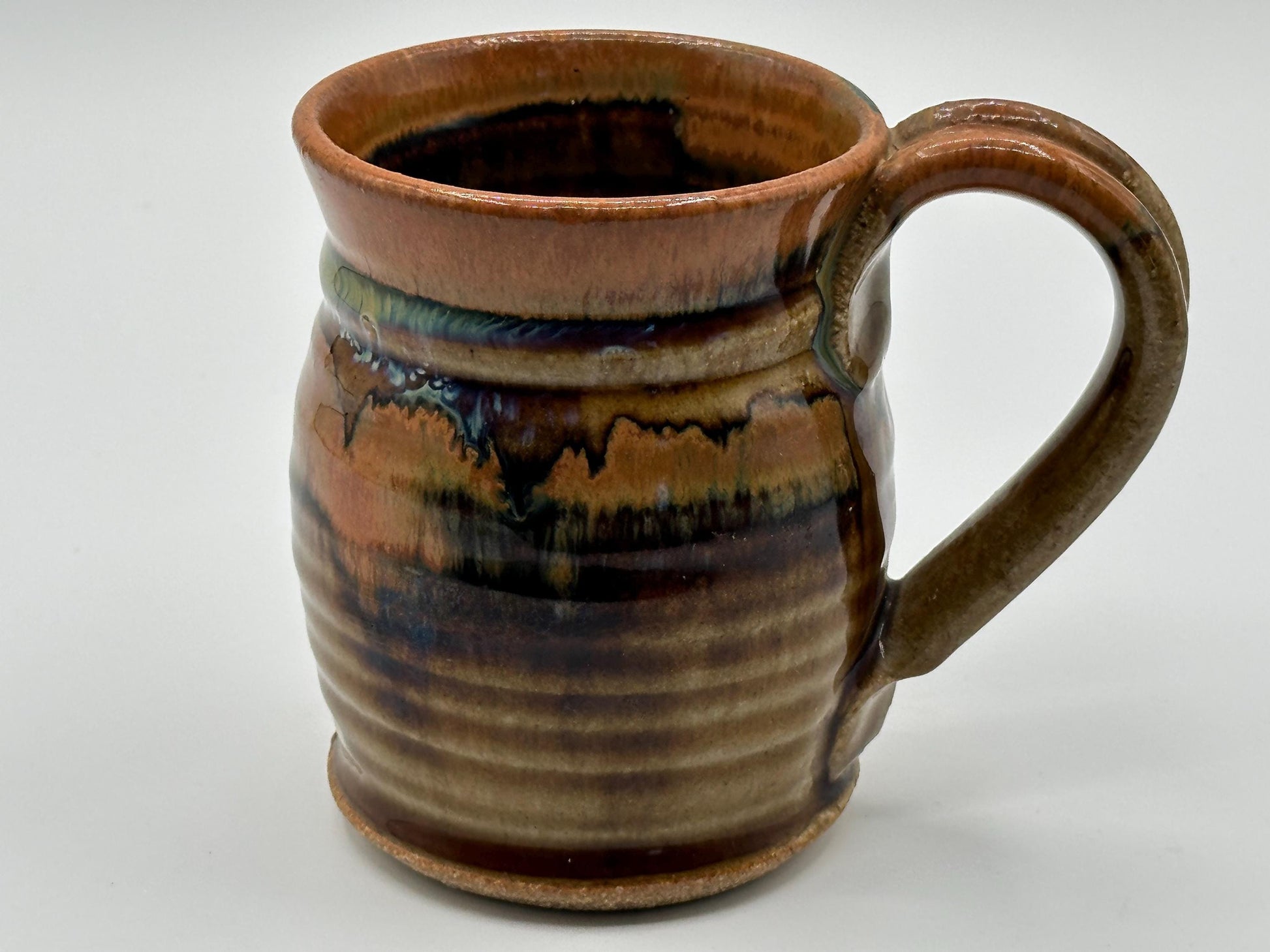 Handcrafted Ceramic Mug with Artist Signature - Unique Artisan Coffee Cup Gift for Art Lovers