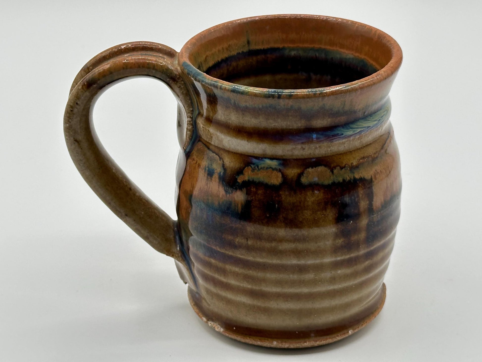 Handcrafted Ceramic Mug with Artist Signature - Unique Artisan Coffee Cup Gift for Art Lovers