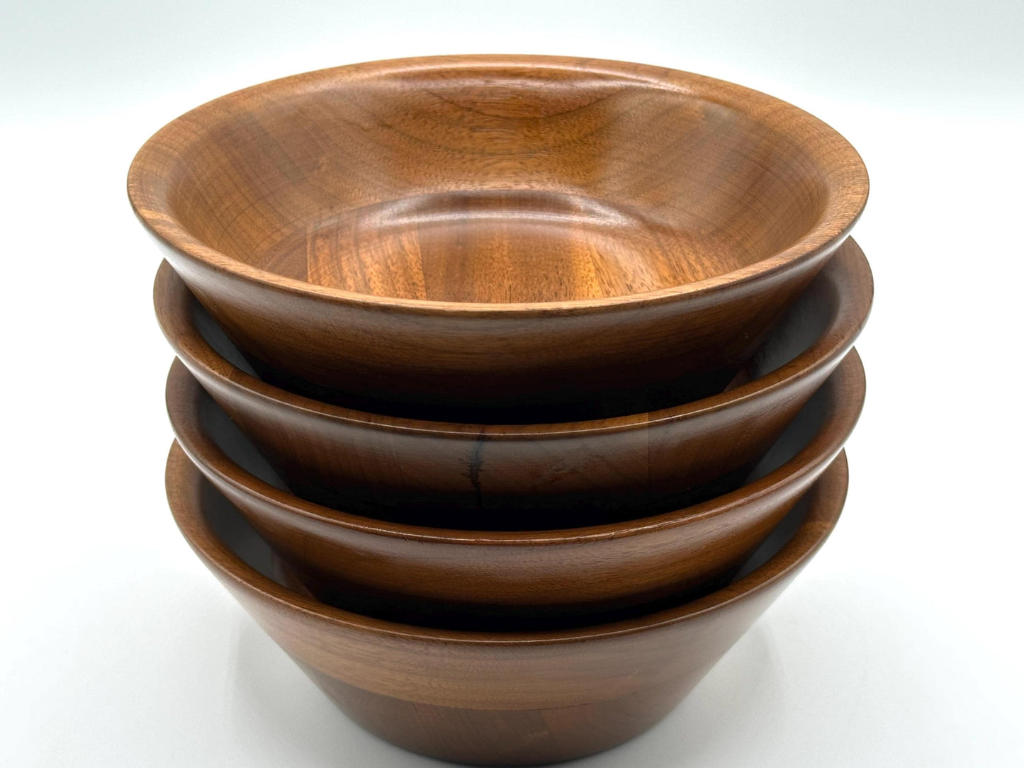 Rustic Handcrafted Wooden Serving Bowls by Kustom Kraft USA - Vintage Kitchen Decor