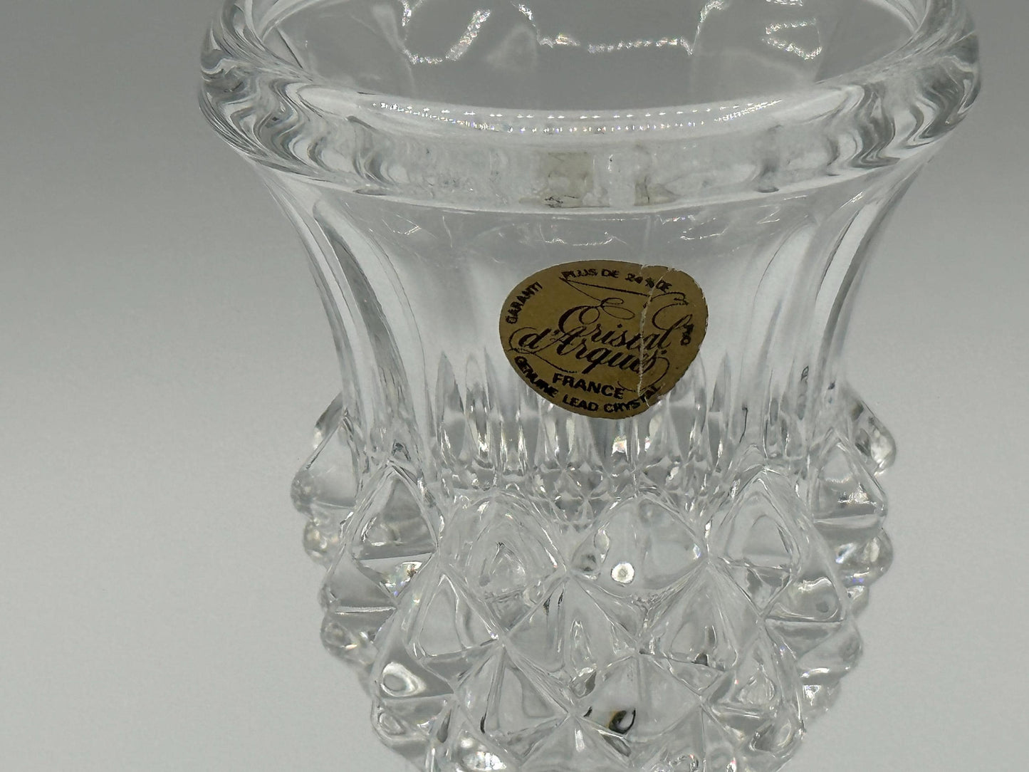 Elegant Vintage Cristal d'Arques Lead Crystal Candlestick Holders Set of 2 - French Decor Centerpiece