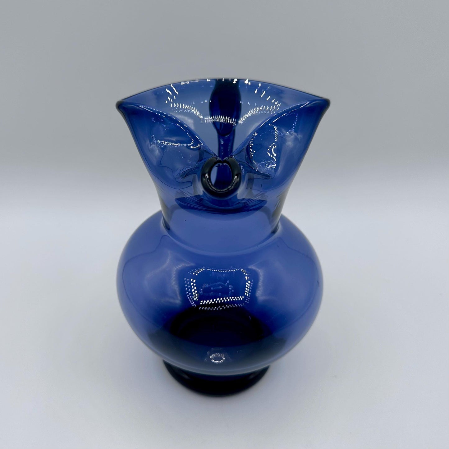 Vintage Purple Glass Pitcher – 7” Tall Decorative Vase or Water Jug