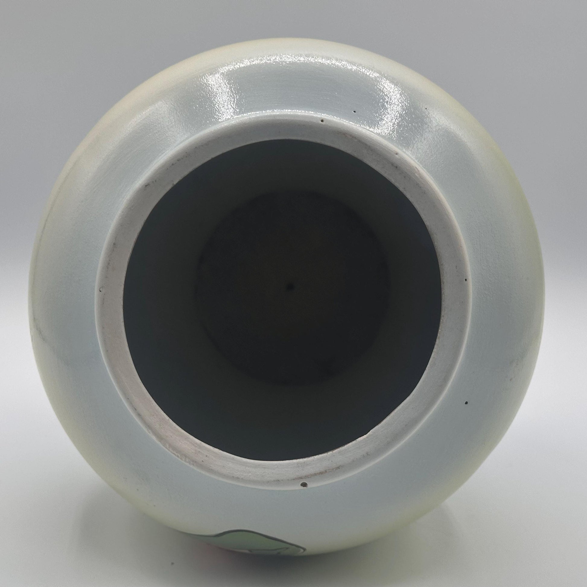 Rick Wisecarver's Handcrafted Tropical Bird Ceramic Vase - Collectible Ohio Studio Pottery Art