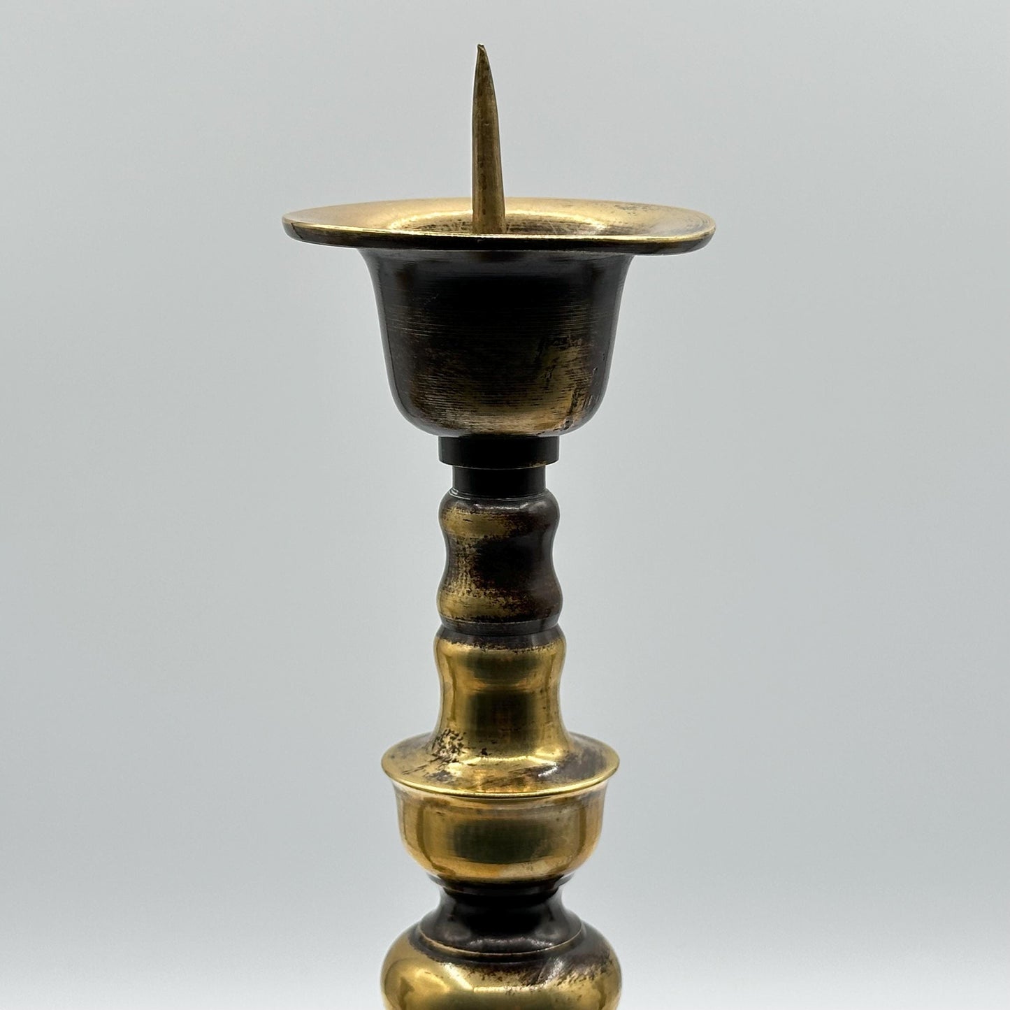Vintage Brass Candlestick Set: 3 Mismatched Antique-Style Holders for Eclectic Home Decor