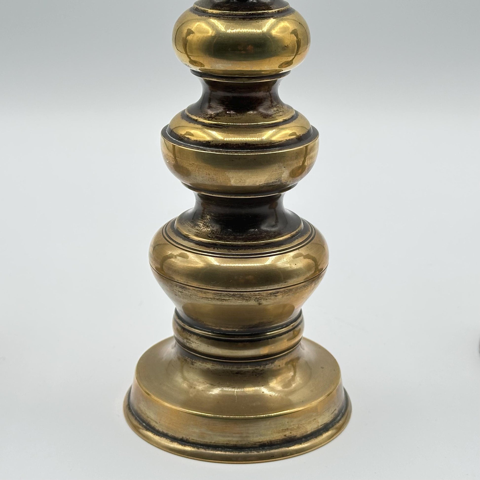 Vintage Brass Candlestick Set: 3 Mismatched Antique-Style Holders for Eclectic Home Decor