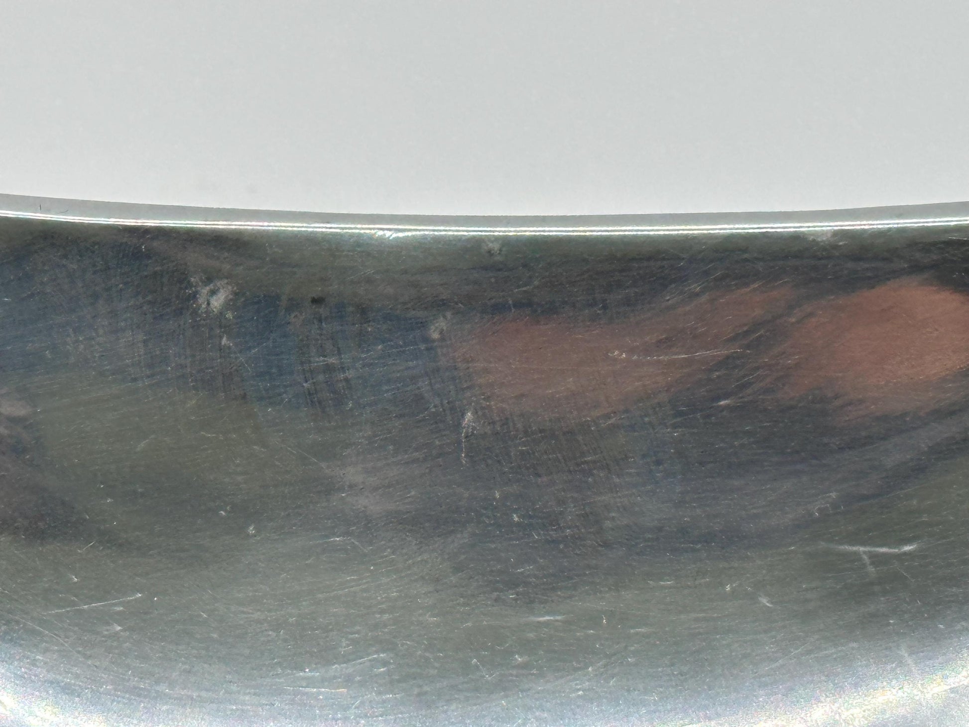 Vintage Silver Rectangle Serving Platter with Elegant Blue & Brown Bead Accents - Retro Tableware