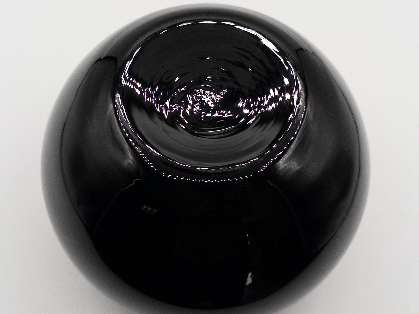 Elegant Hand-Blown Etched Black Glass Vase - Unique Artistic Home Decor Piece