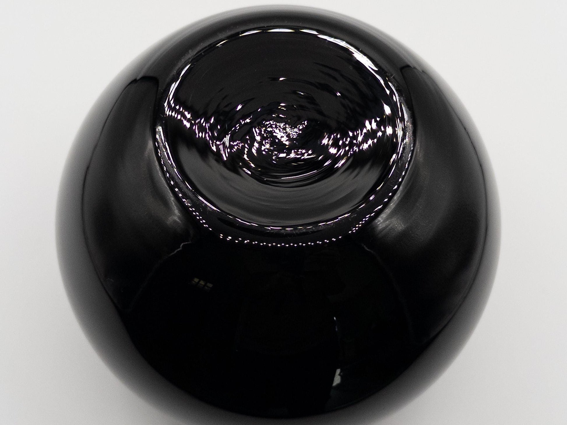 Elegant Hand-Blown Etched Black Glass Vase - Unique Artistic Home Decor Piece