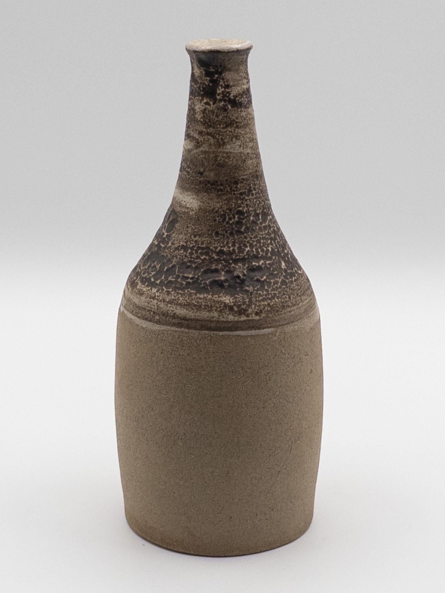 Handcrafted Obvara Studio Pottery Vase by Karen Sands - Unique Vintage Ceramic Art Piece