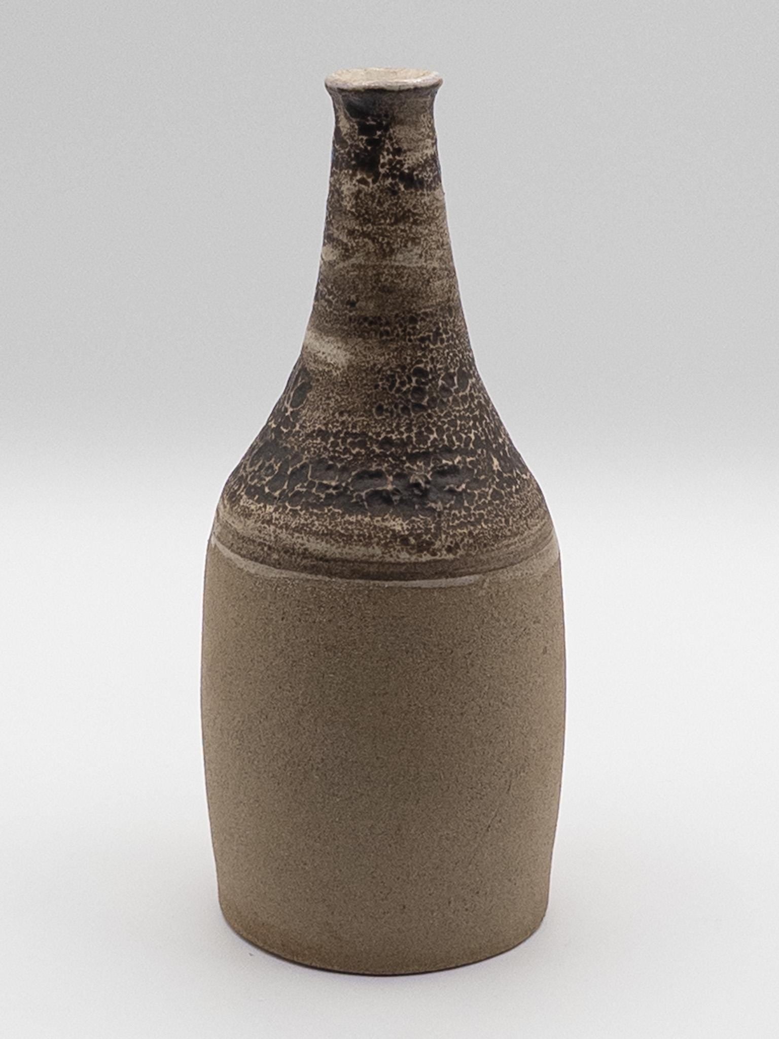 Handcrafted Obvara Studio Pottery Vase by Karen Sands - Unique Vintage Ceramic Art Piece