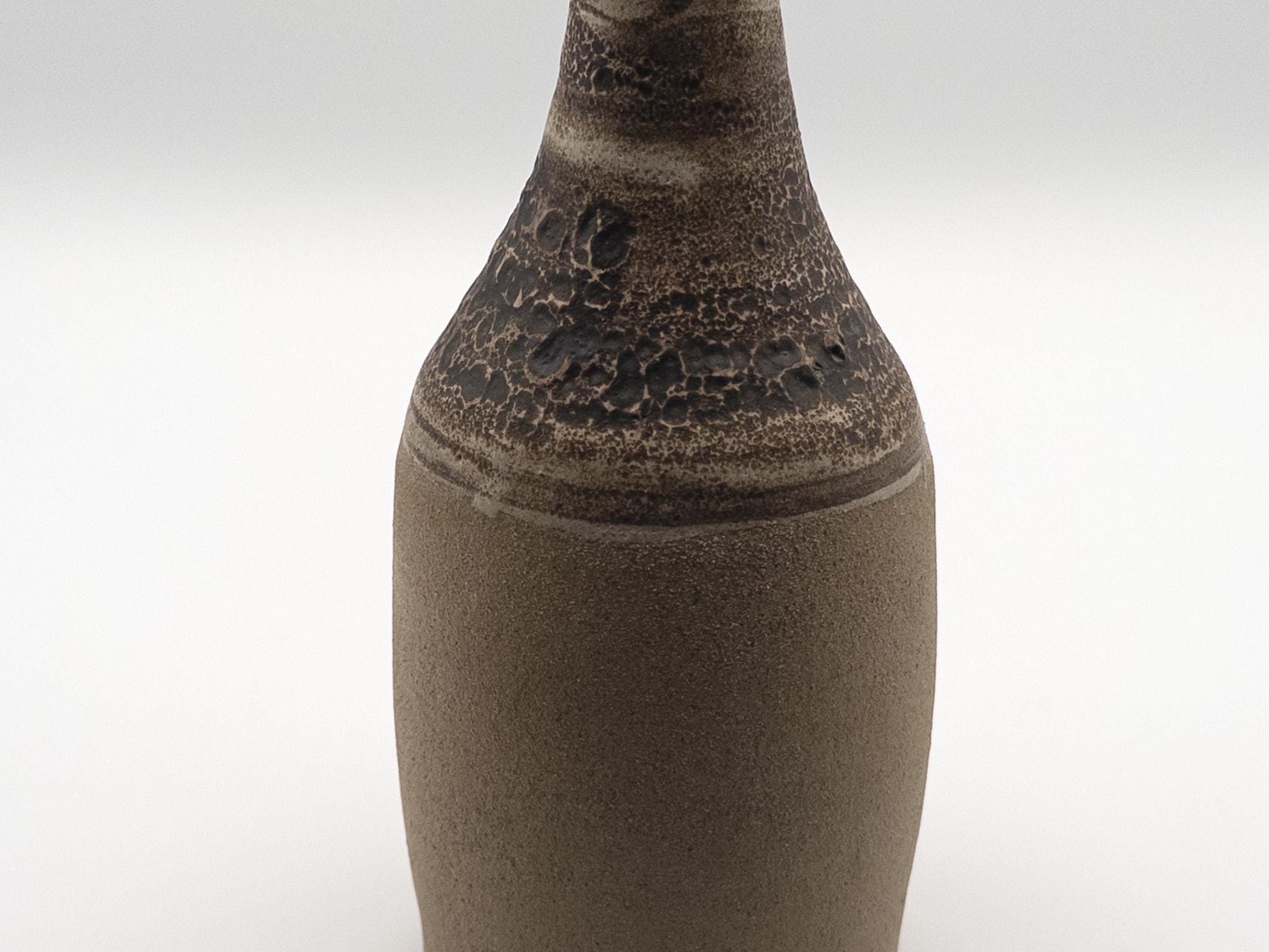 Handcrafted Obvara Studio Pottery Vase by Karen Sands - Unique Vintage Ceramic Art Piece