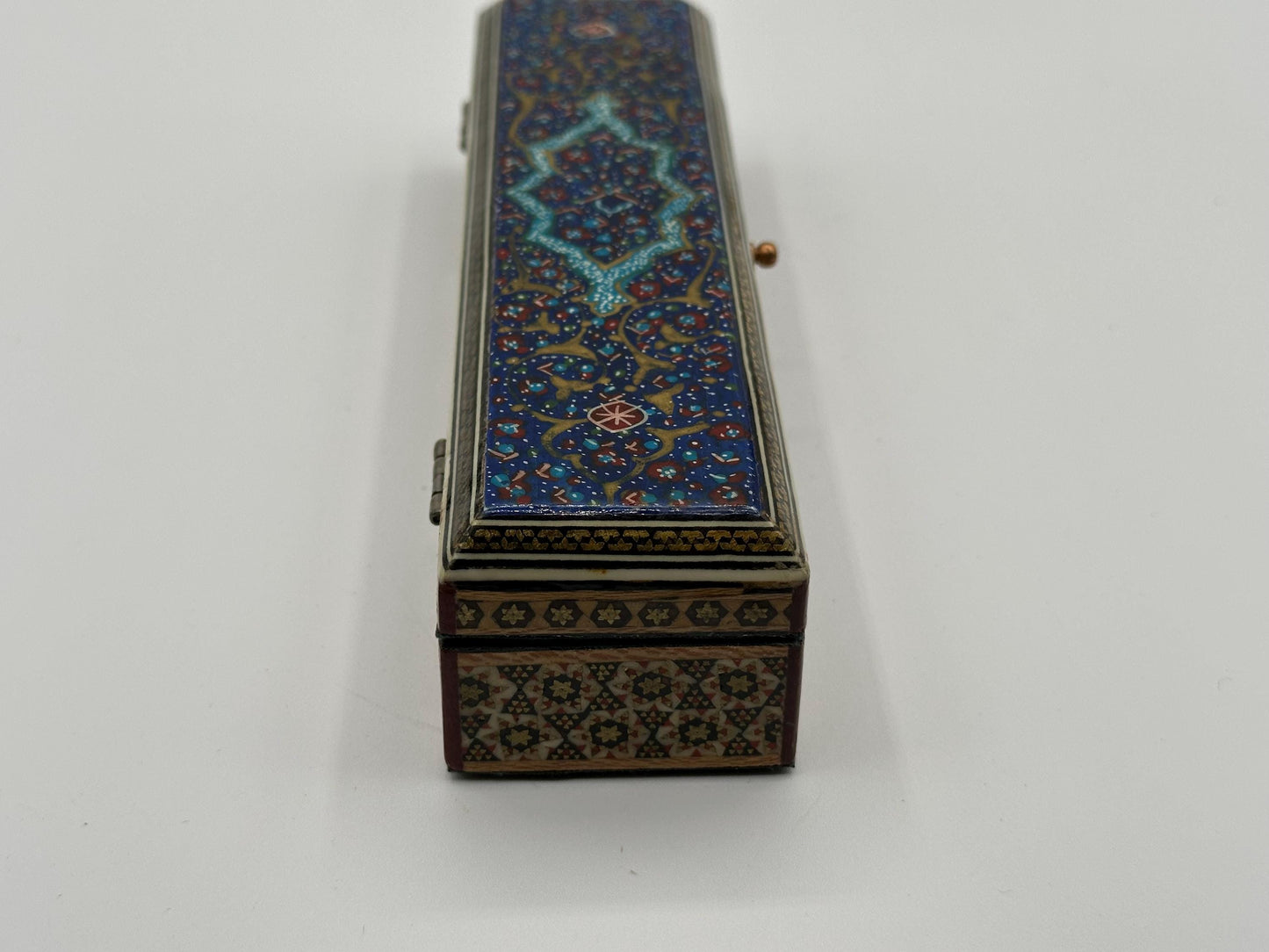 Vintage Boho Wooden Jewelry Box - Colorful Handmade Keepsake Organizer with Lid for Trinkets & Rings