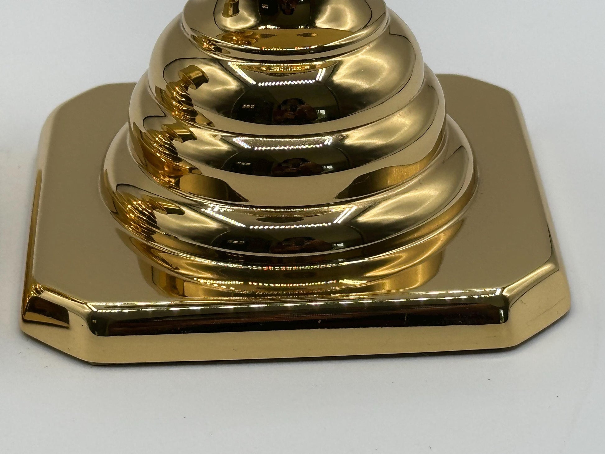 Vintage Baldwin Square Base Solid Brass Candlestick Holders - Elegant Home Decor Accent Pieces