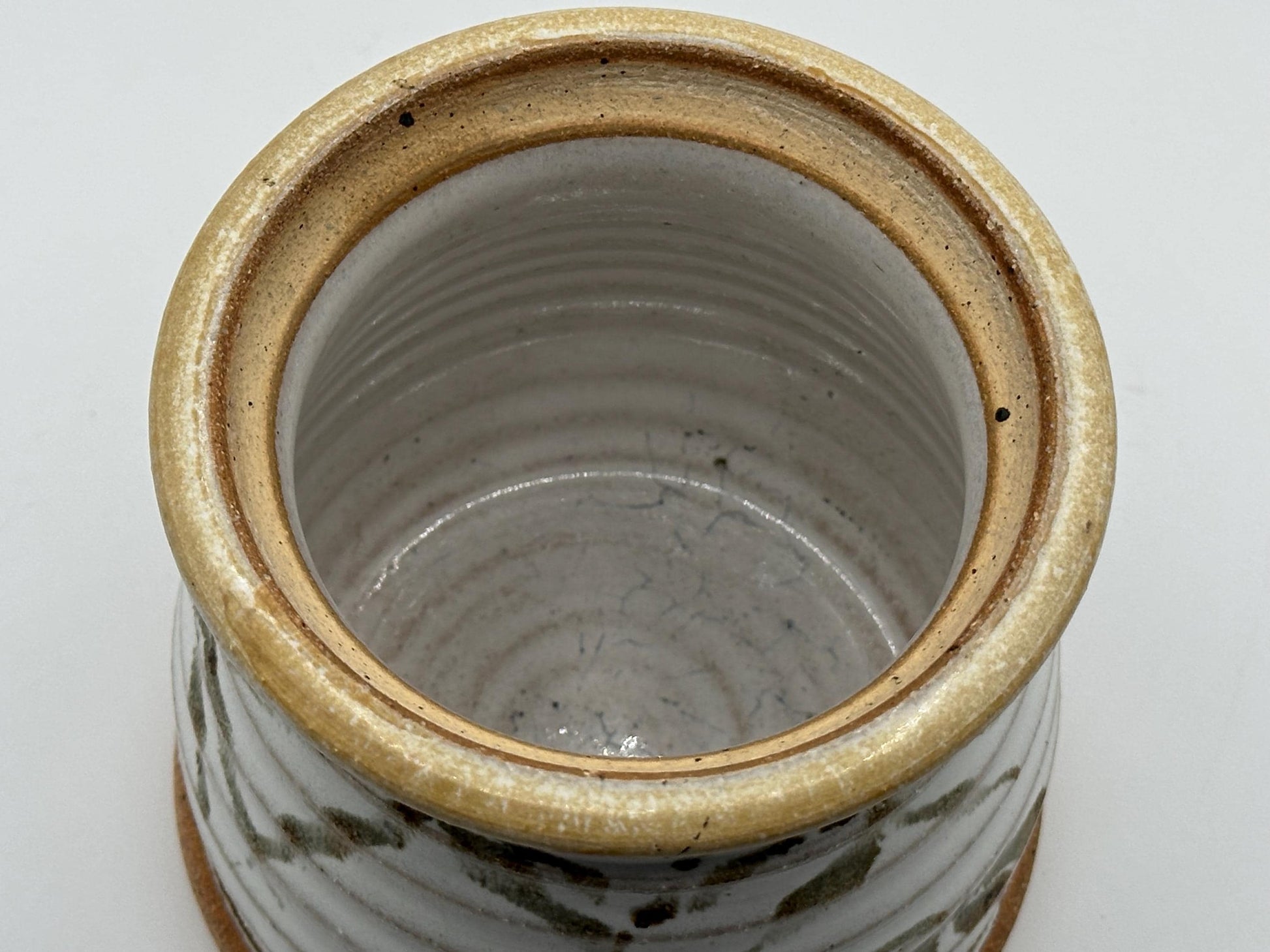 Handcrafted Ceramic Storage Jar: Artist-Signed Pottery Jar for Kitchen Organization