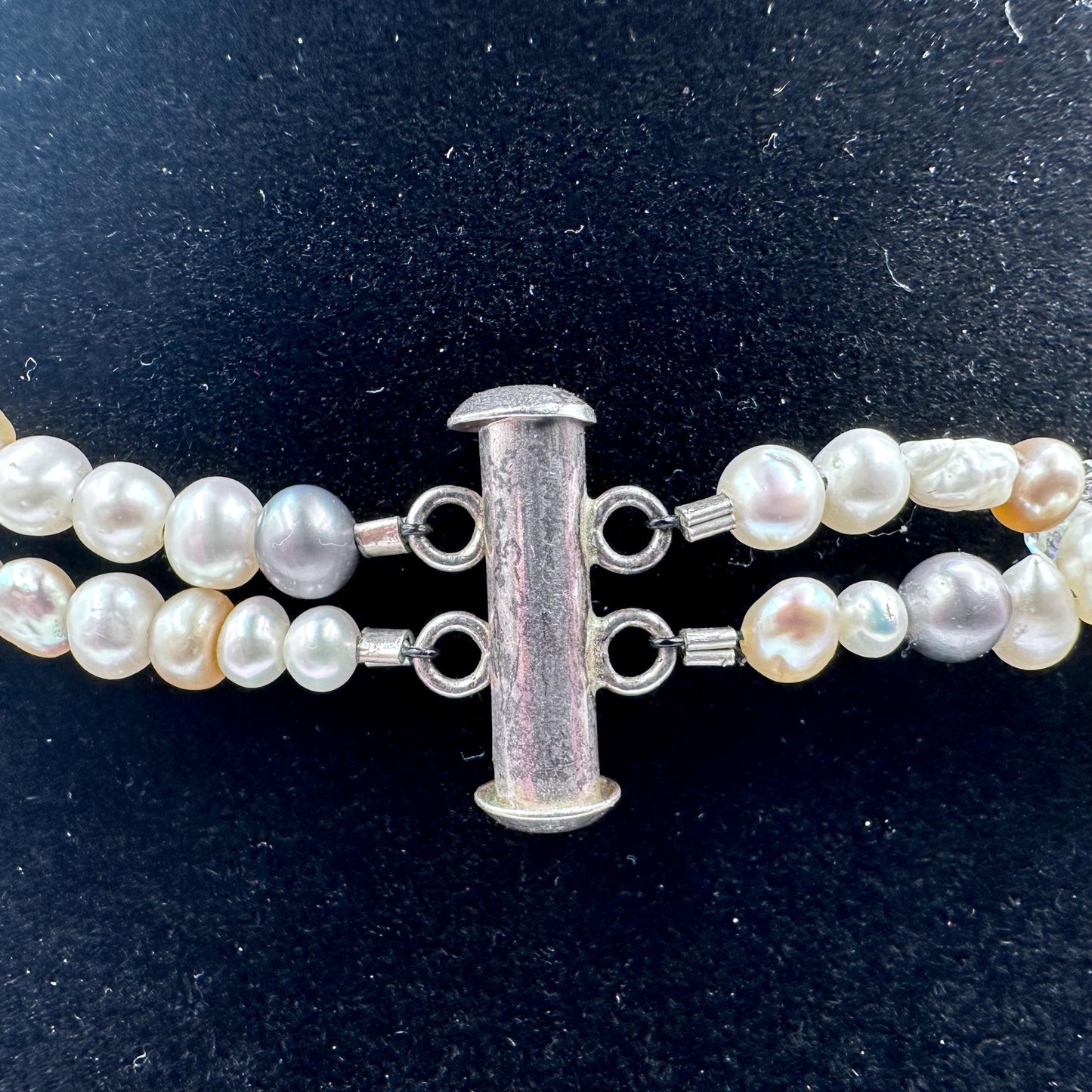 Elegant Multi-Strand Mother of Pearl & Crystal Necklace: Delicate Beaded Statement Jewelry