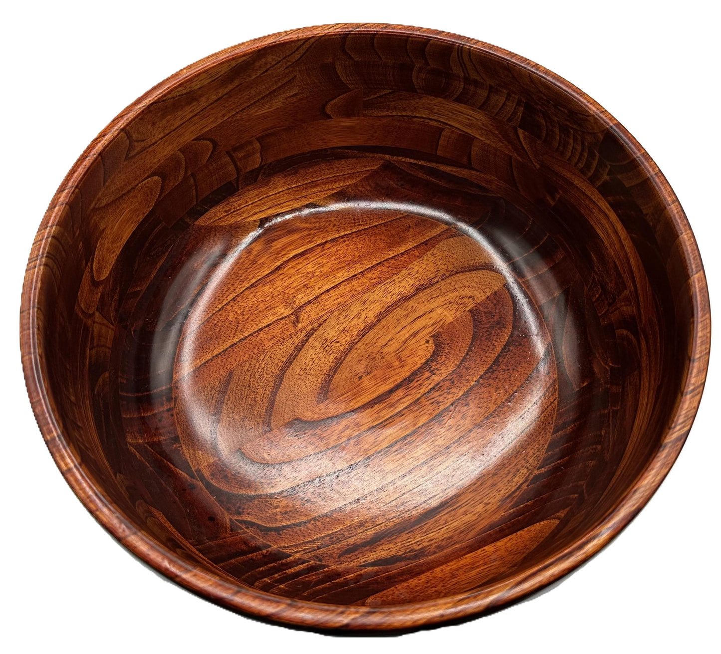 Handcrafted Rustic Wooden Salad Bowl - Eco-Friendly Serving Dish for Kitchen and Dining