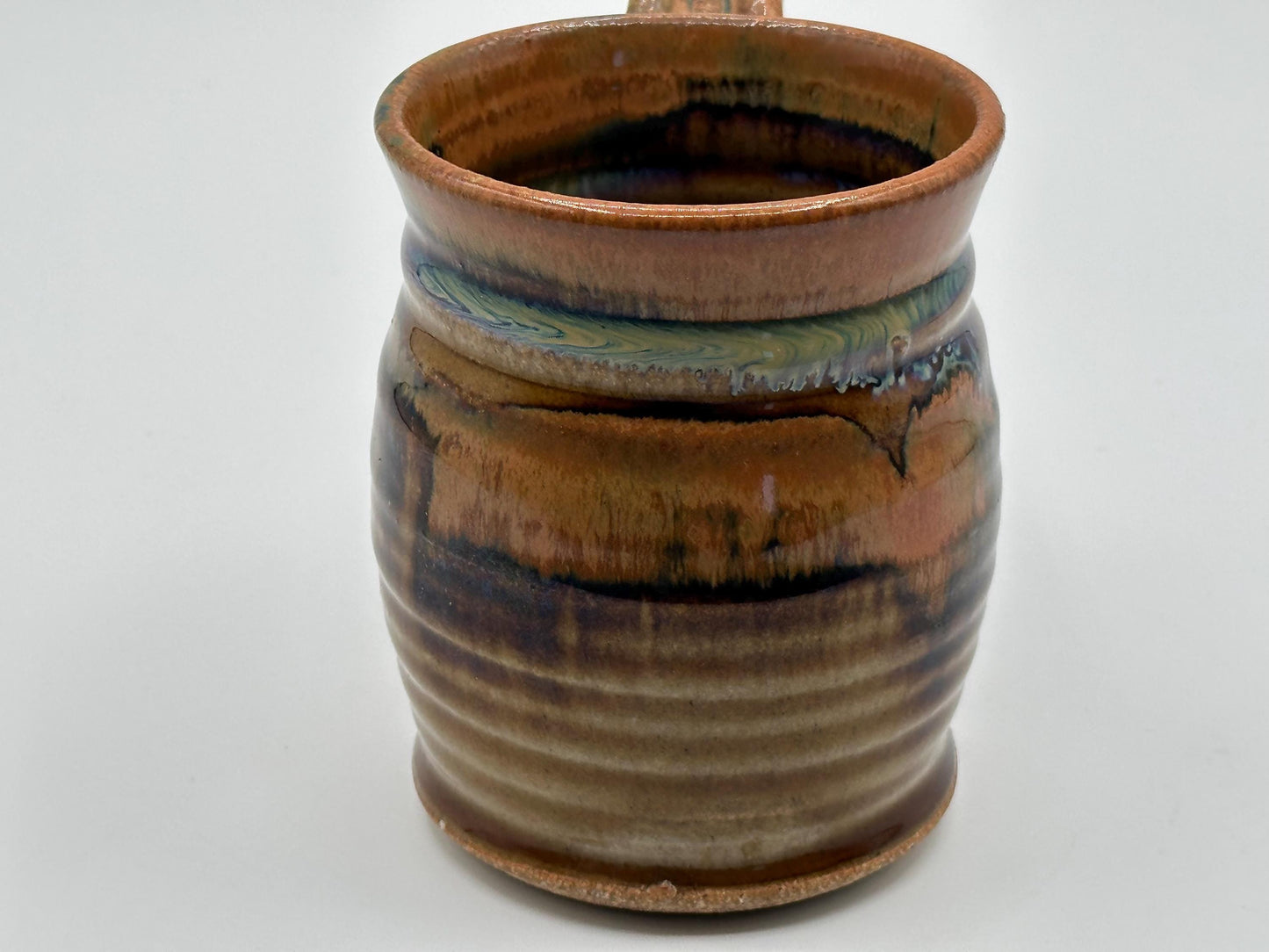 Handcrafted Ceramic Mug with Artist Signature - Unique Artisan Coffee Cup Gift for Art Lovers