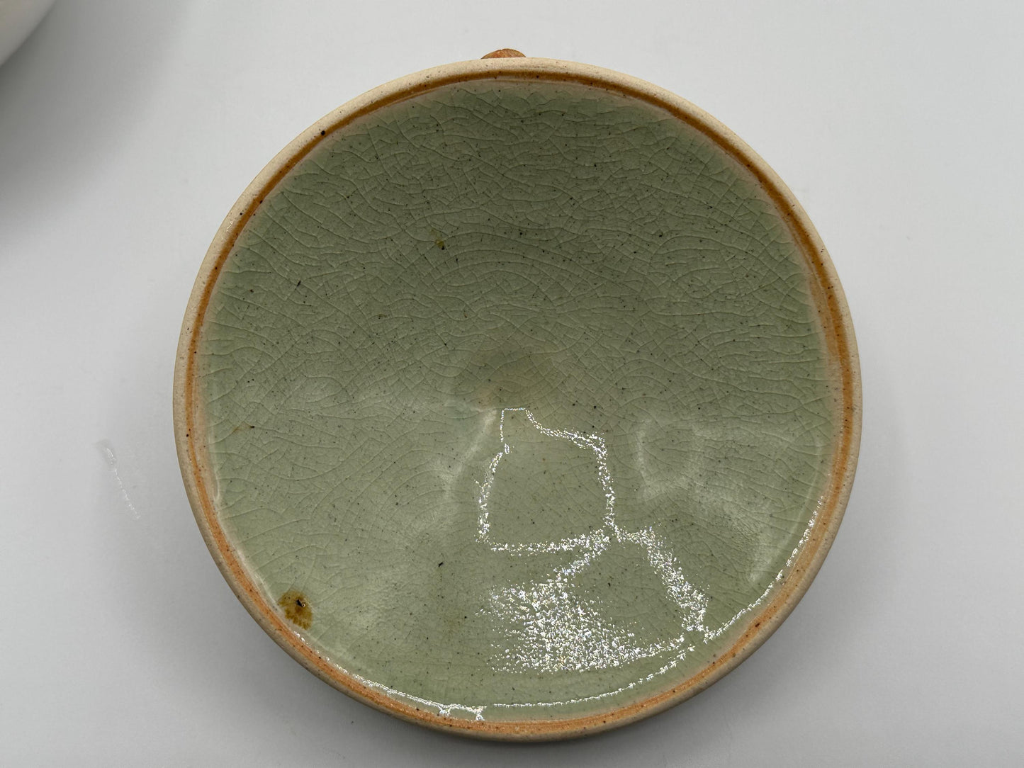Vintage Stoneware Serving Dish with Unique Branch Handle - Rustic Ceramic Pottery in Earthy Tones