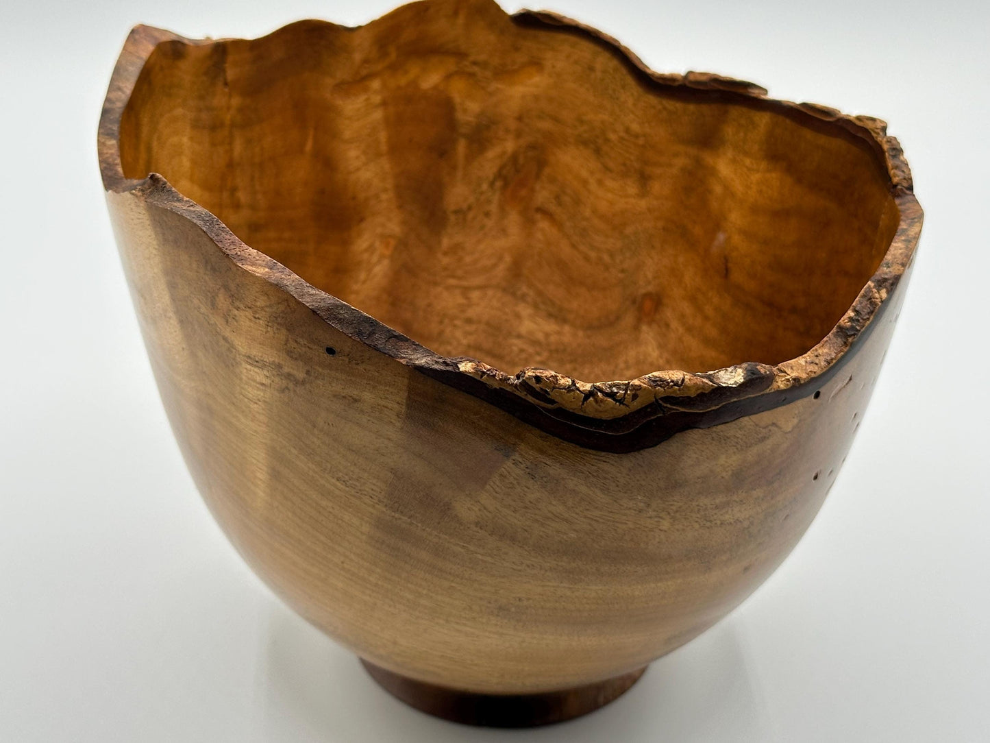 Vintage Myrtlewood Bowl: Hand-Turned, Signed by Chuck McLaughlin - Unique Artisan Woodcraft