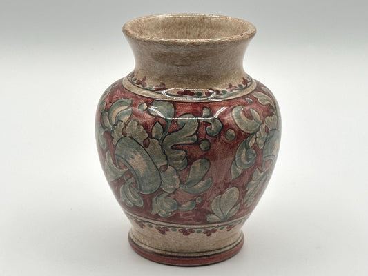 Vintage Italian Art Pottery Vase: Handcrafted Farmhouse Decor for Floral Arrangements