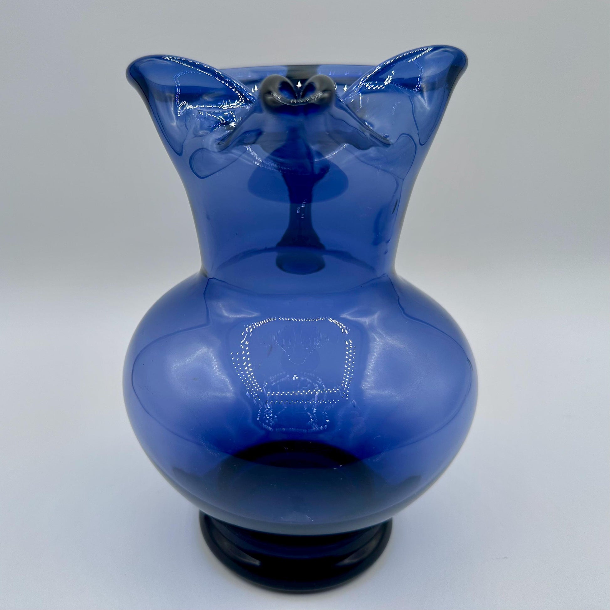 Vintage Purple Glass Pitcher – 7” Tall Decorative Vase or Water Jug