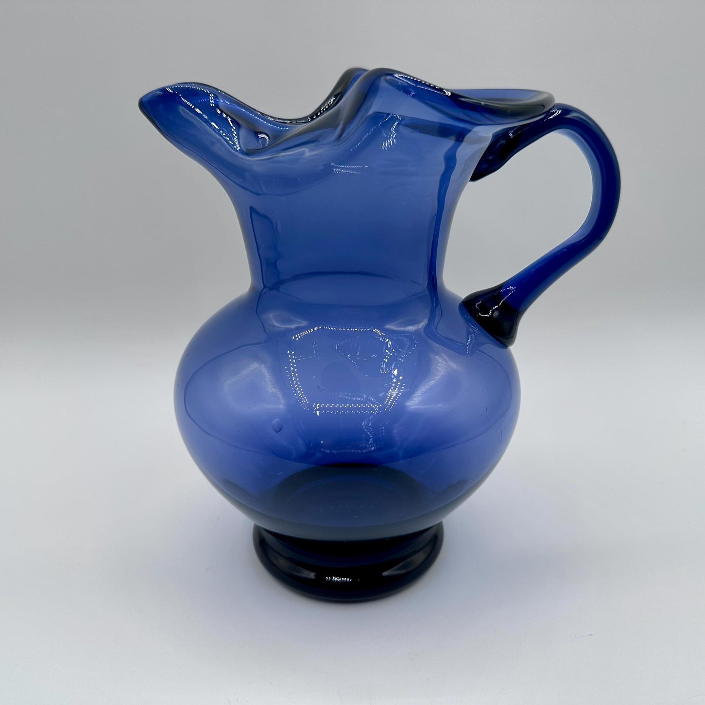 Vintage Purple Glass Pitcher – 7” Tall Decorative Vase or Water Jug