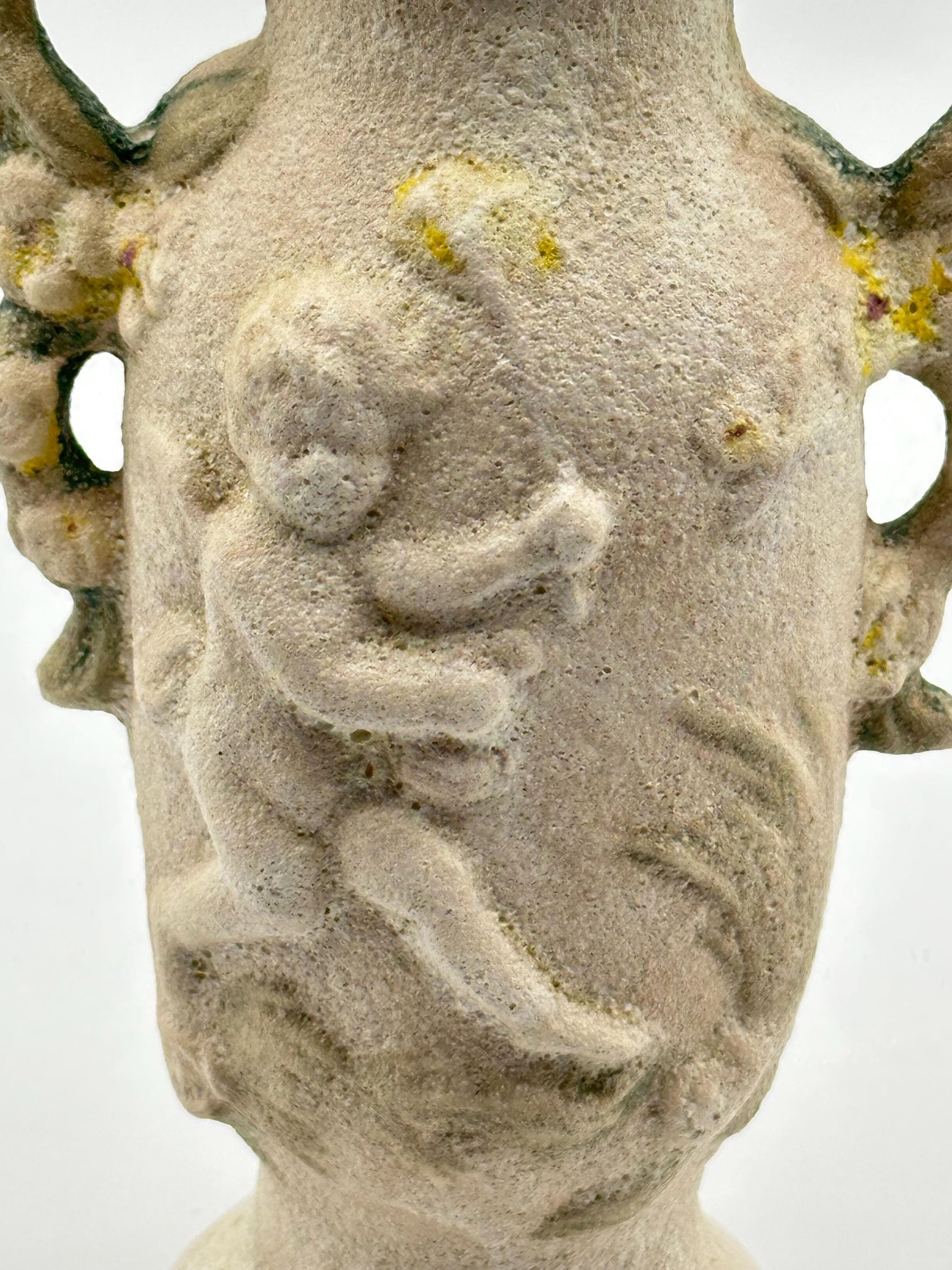 Elegant Rococo Cherub Ceramic Vase - Decorative Angel Sculpture Flower Holder for Home Decor