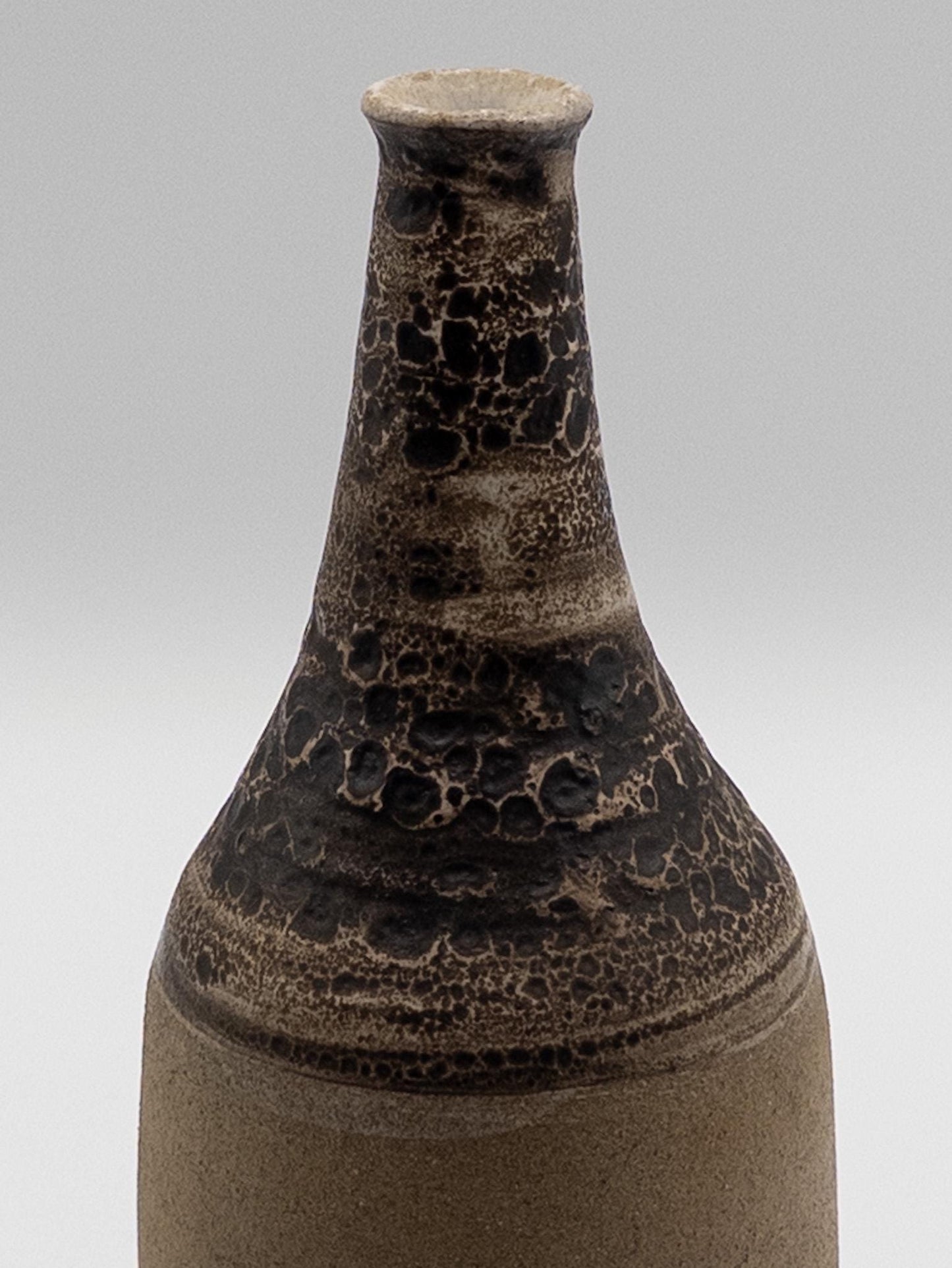 Handcrafted Obvara Studio Pottery Vase by Karen Sands - Unique Vintage Ceramic Art Piece