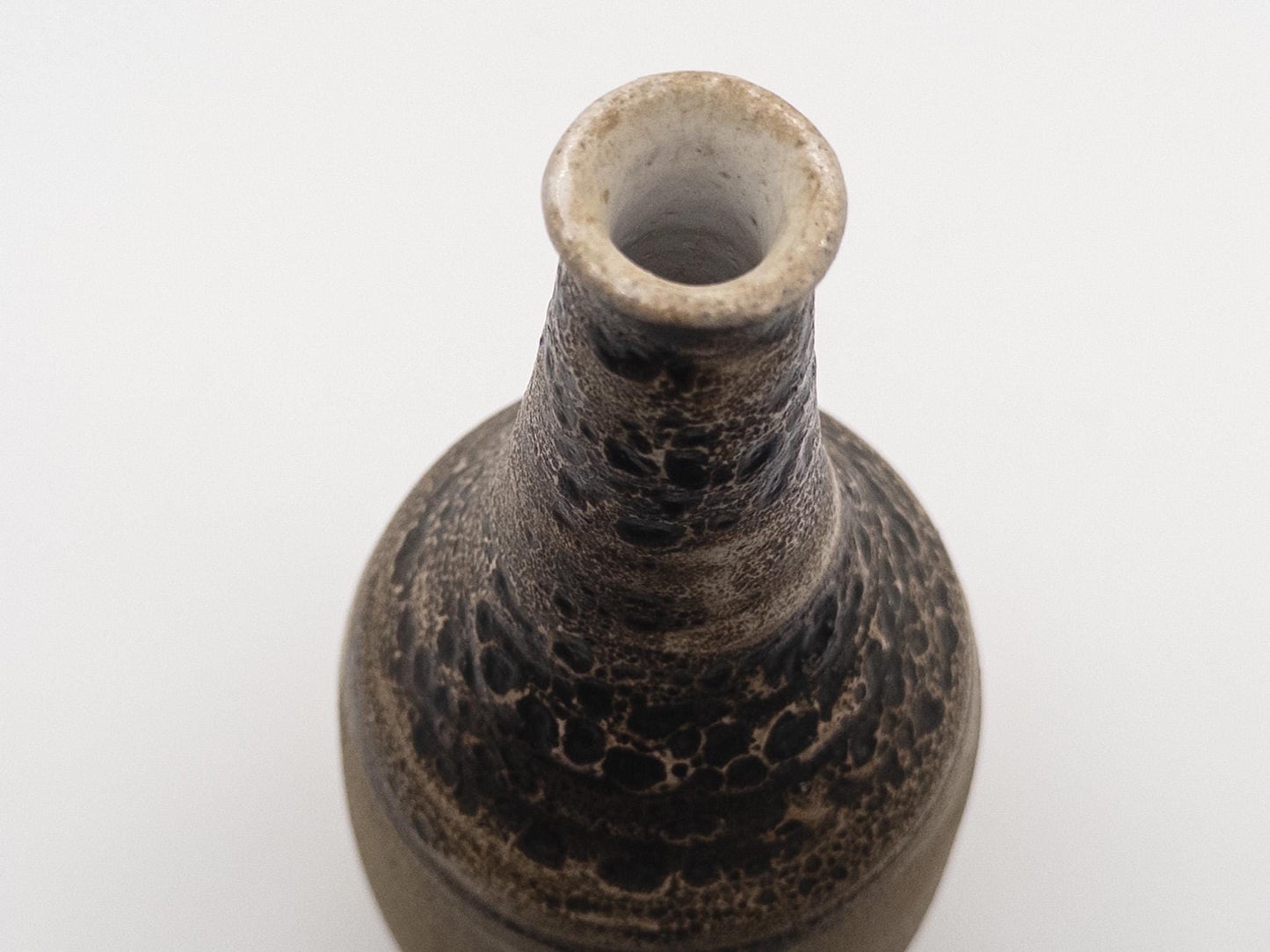 Handcrafted Obvara Studio Pottery Vase by Karen Sands - Unique Vintage Ceramic Art Piece