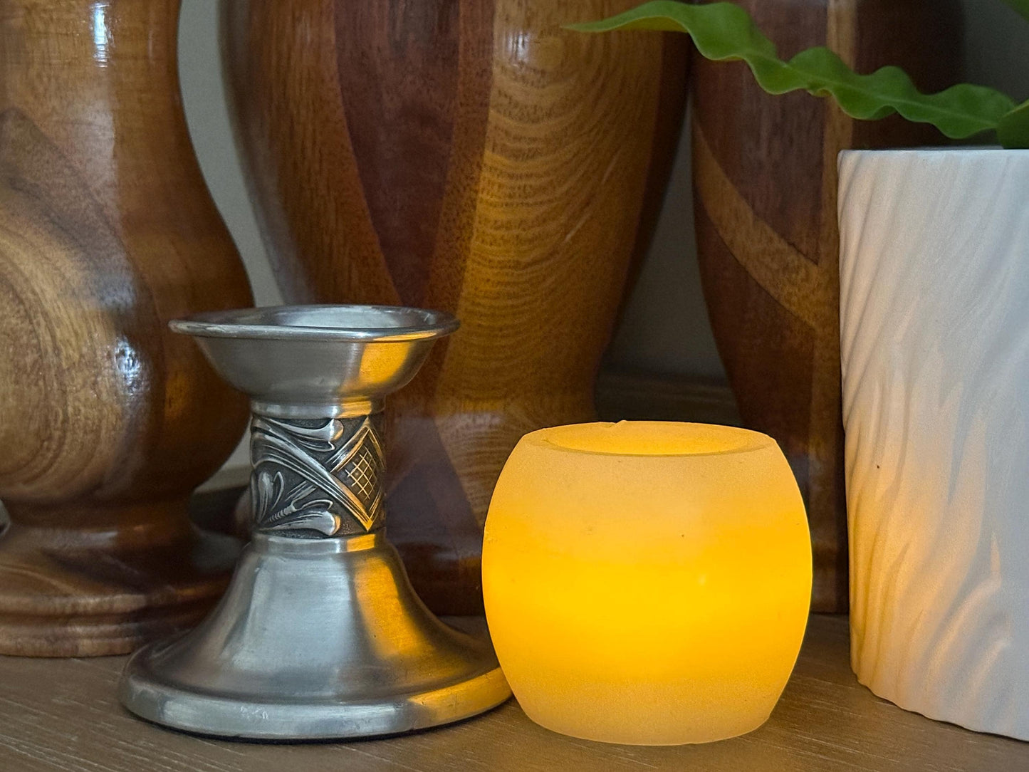 Elegant Norwegian Pewter Taper Candlestick: Haugrud Silver-Tone Candle Holder for Home Decor