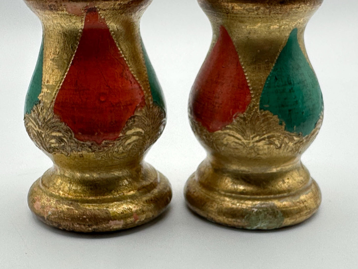 Vintage Italian Gold Florentine Salt and Pepper Shakers - Elegant Dining Table Decor